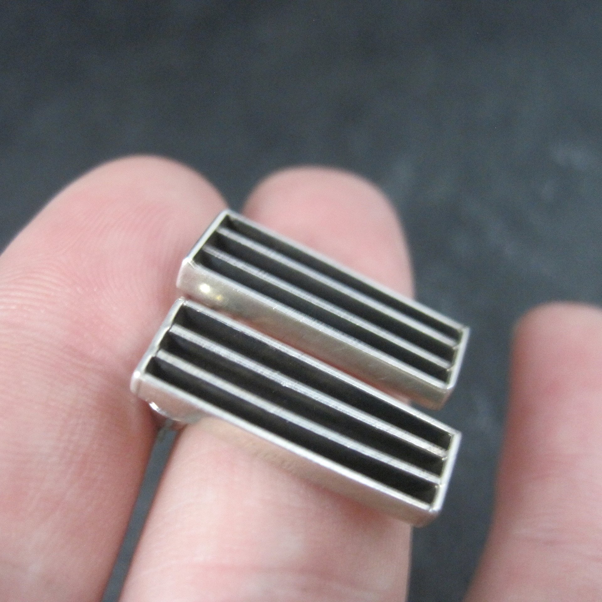 Contemporary Southwestern Sterling Silver Earrings