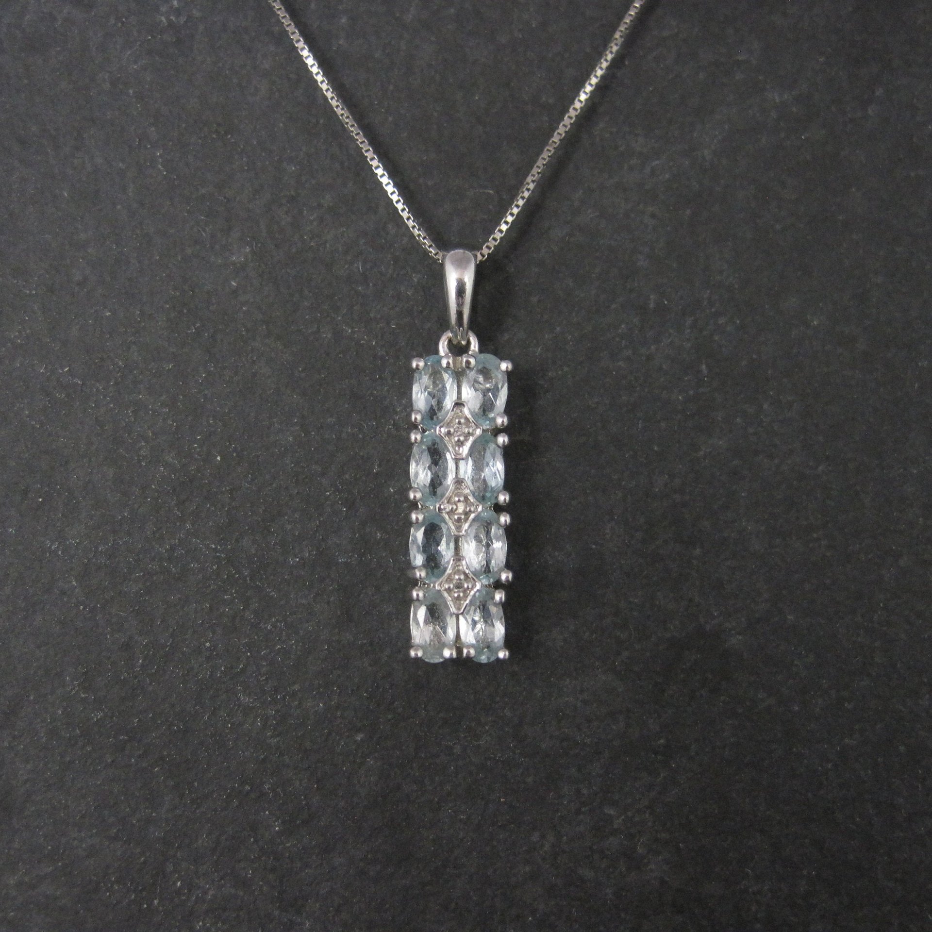 Estate Sterling Blue Topaz Pendant Necklace Ross Simons