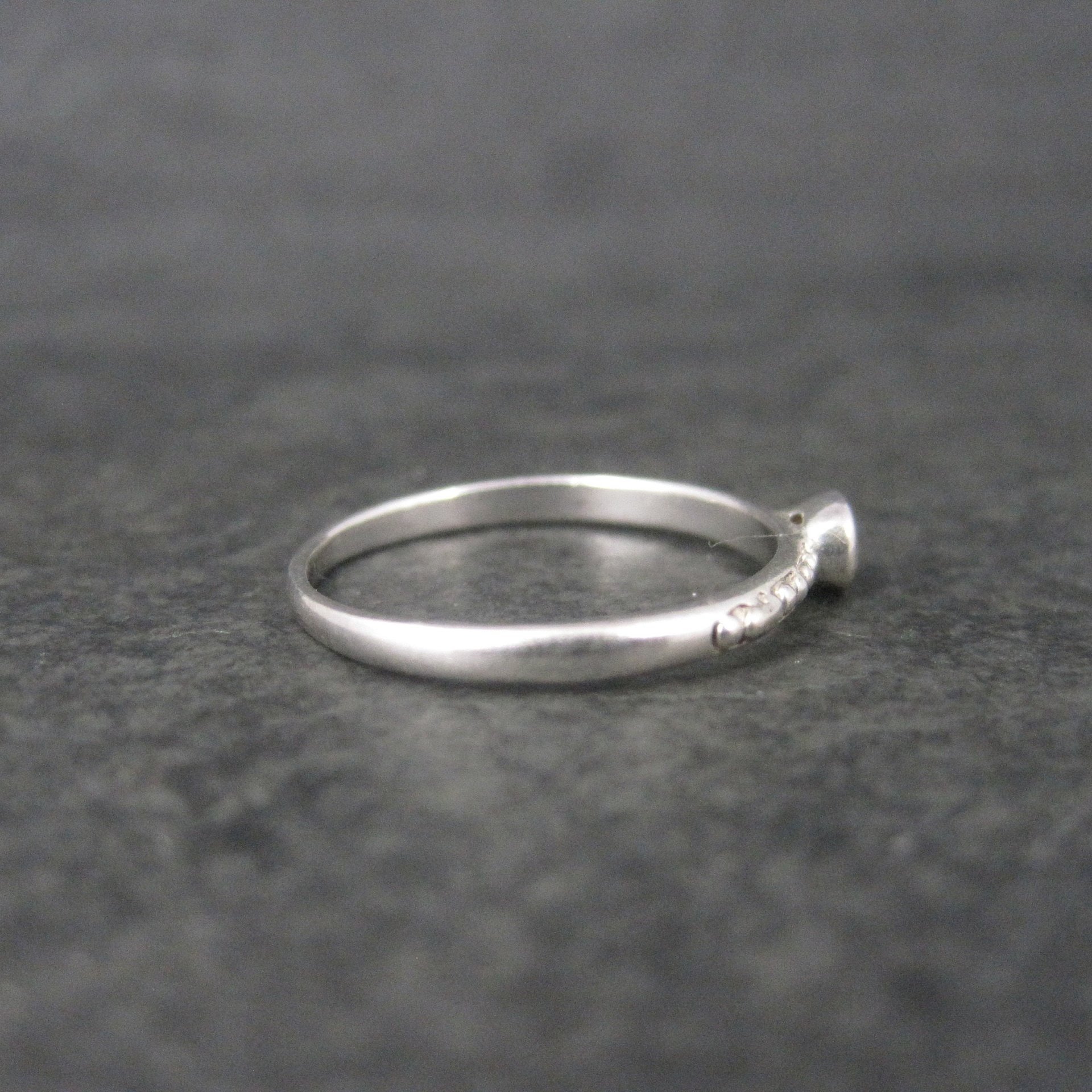 Simple Sterling Citrine Ring Size 9 Clyde Duneier