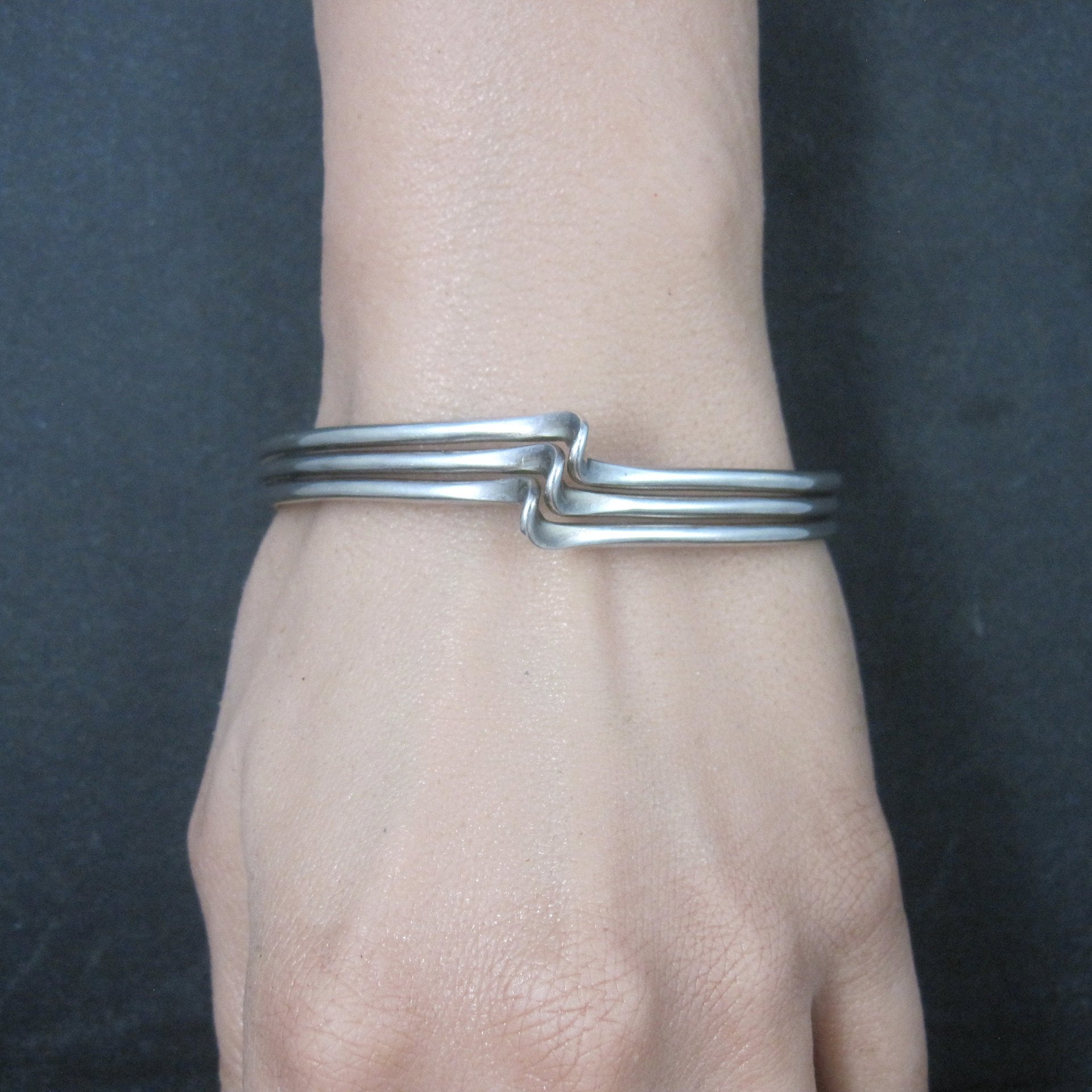 Mexican Sterling Cuff Bracelet 6.5 Inches