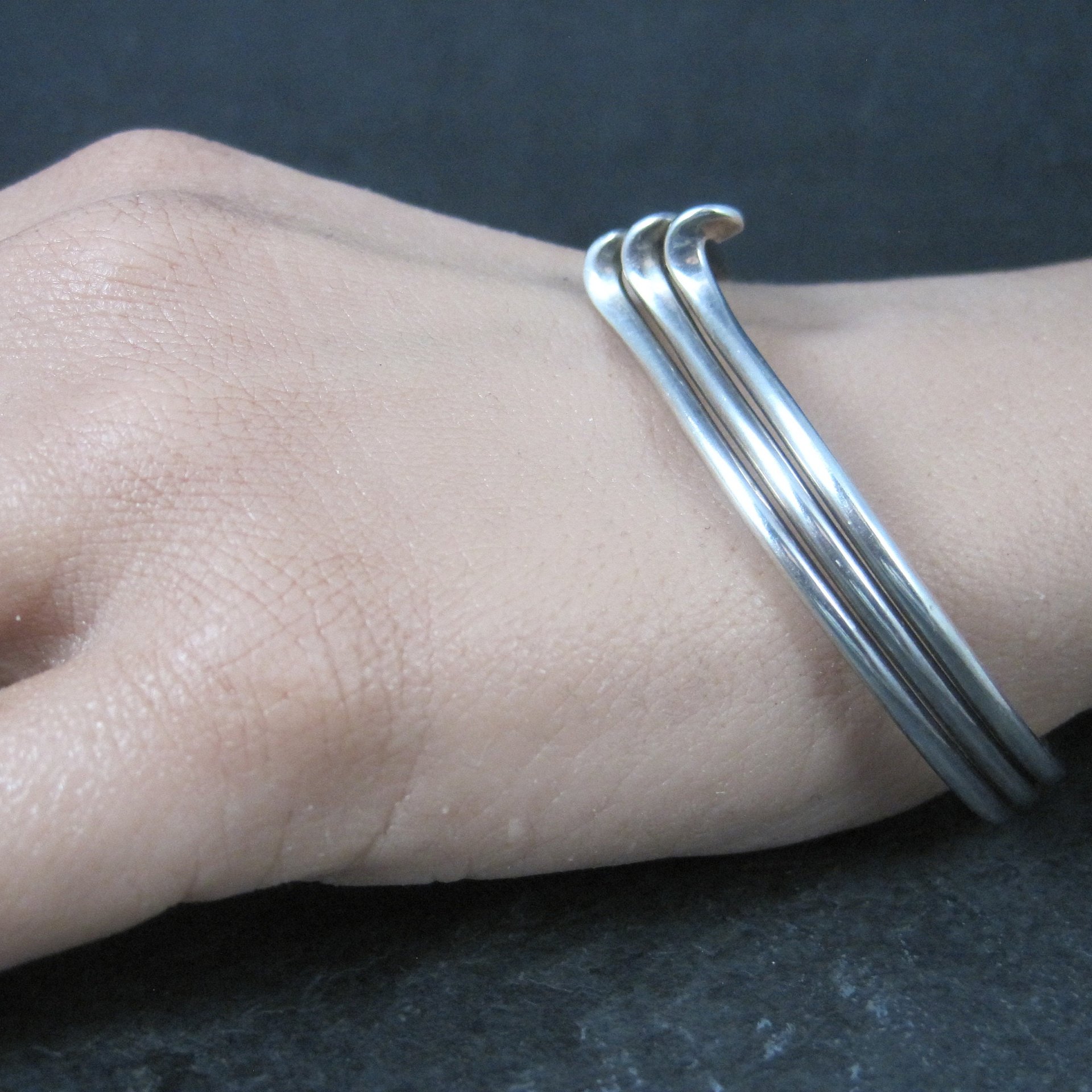 Mexican Sterling Cuff Bracelet 6.5 Inches