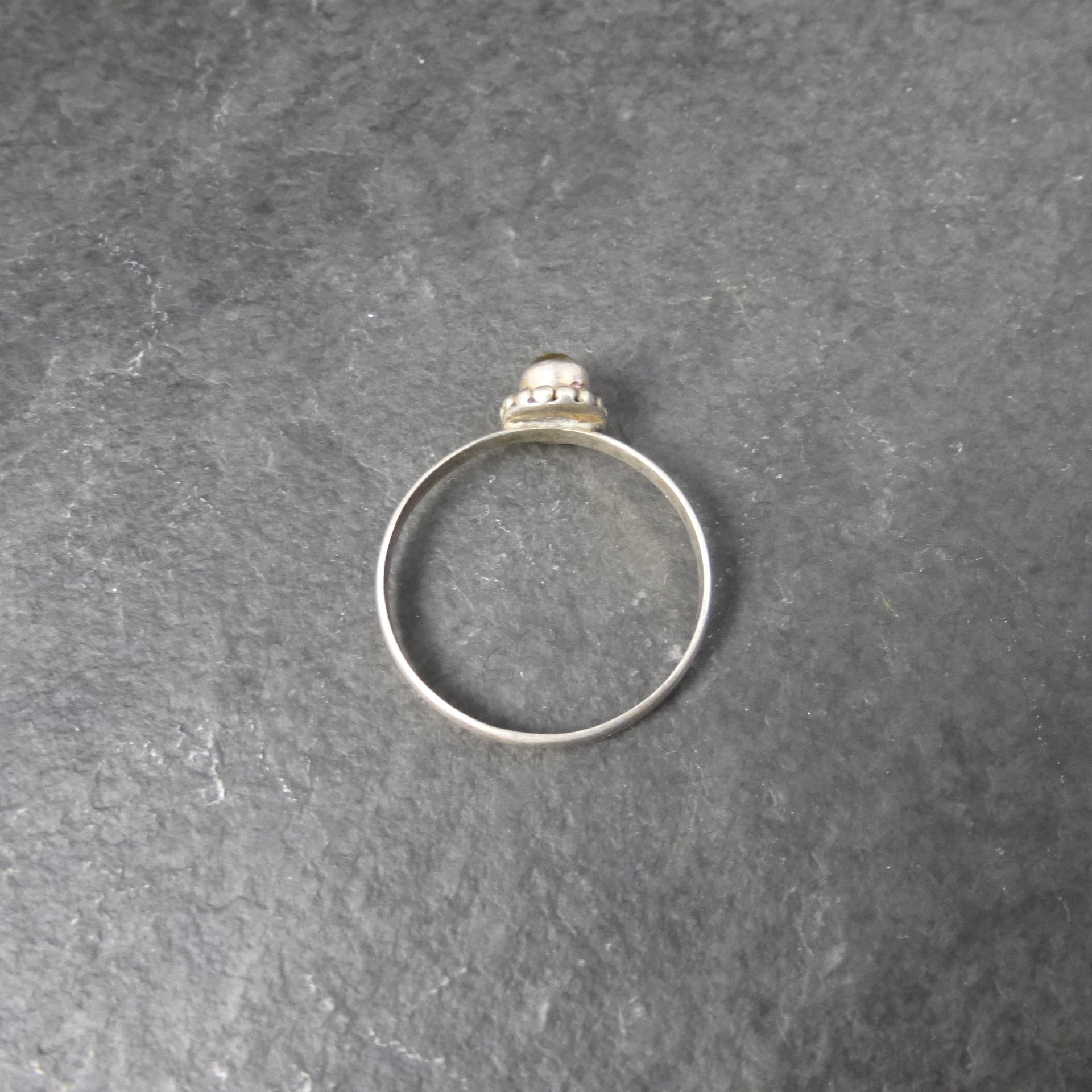 Simple Sterling Citrine Ring Size 8