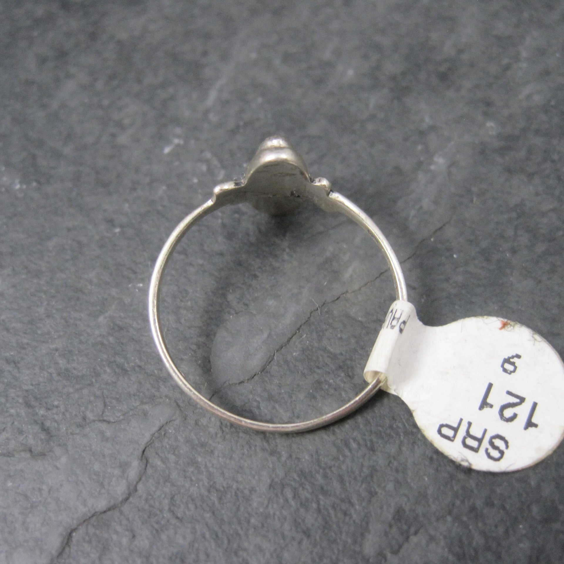 Dainty Southwestern Sterling Paua Shell Ring