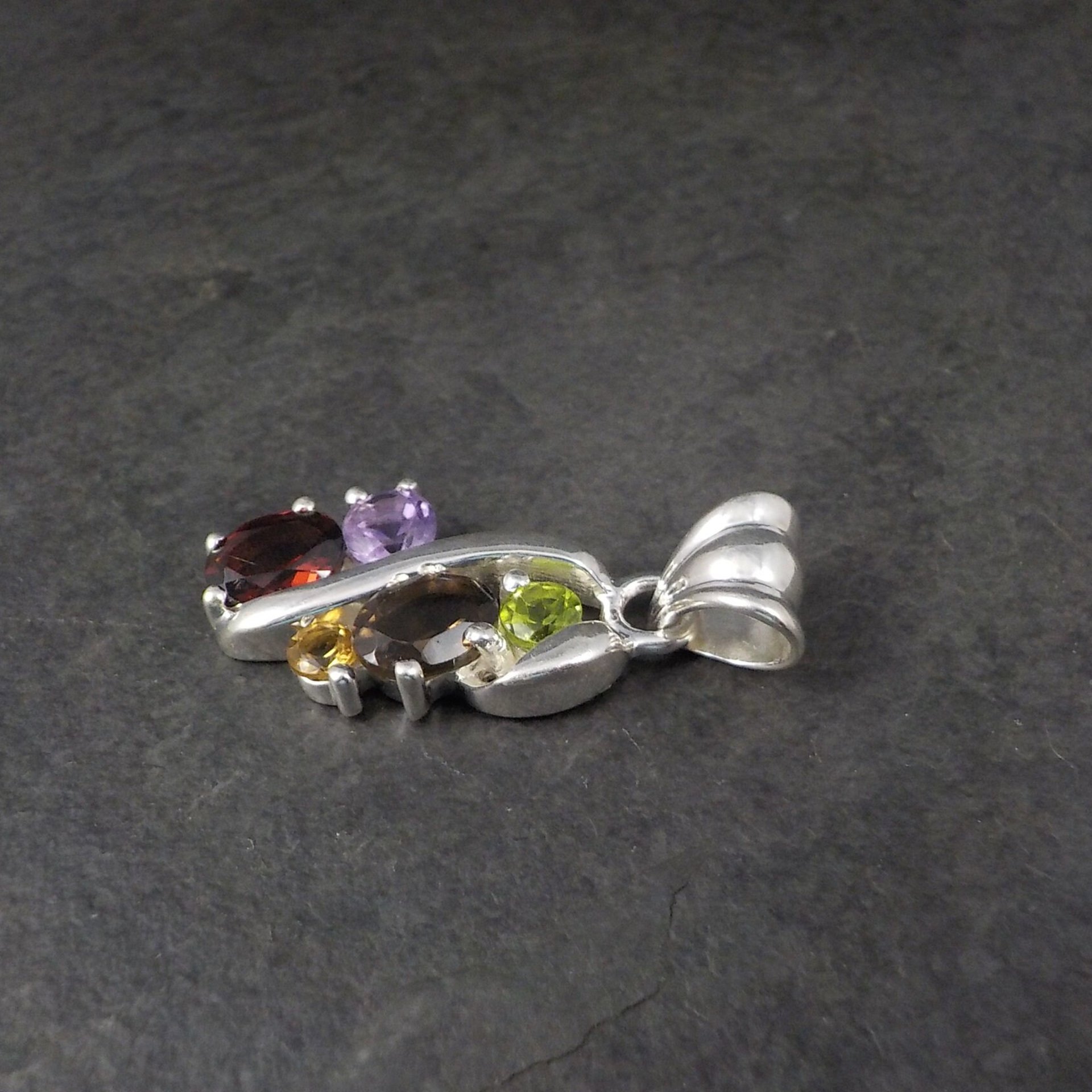 Vintage Sterling Silver Gemstone Pendant