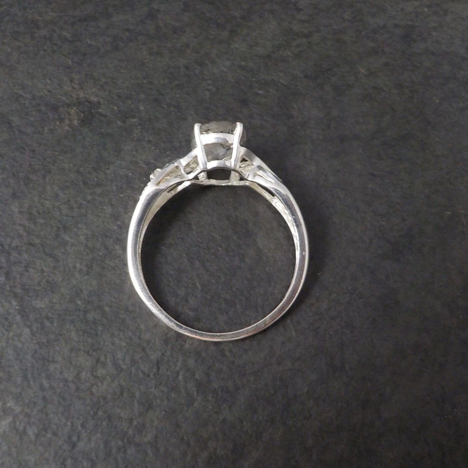 Sterling Faceted Rutilated Quartz Ring Size 9