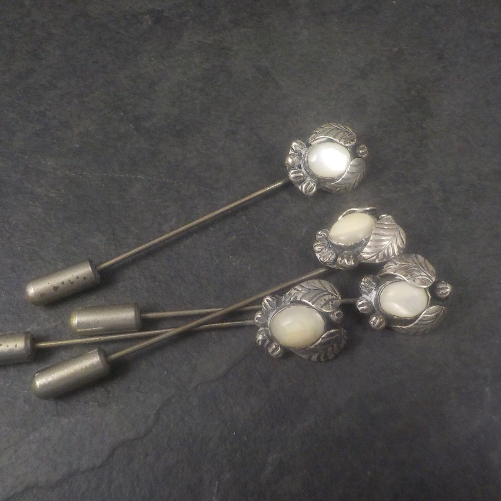 Destash Lot of 4 Southwestern Mother of Pearl Stick Pins