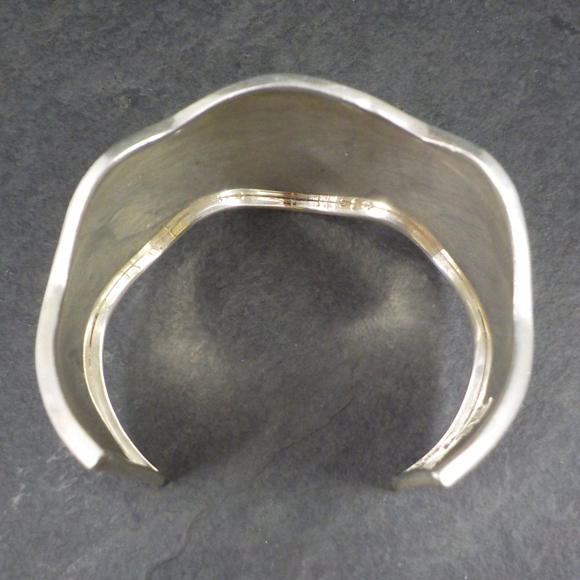Sterling Storyteller Cuff Bracelet 6.5 Inches Acoma Pueblo Tony B Chino