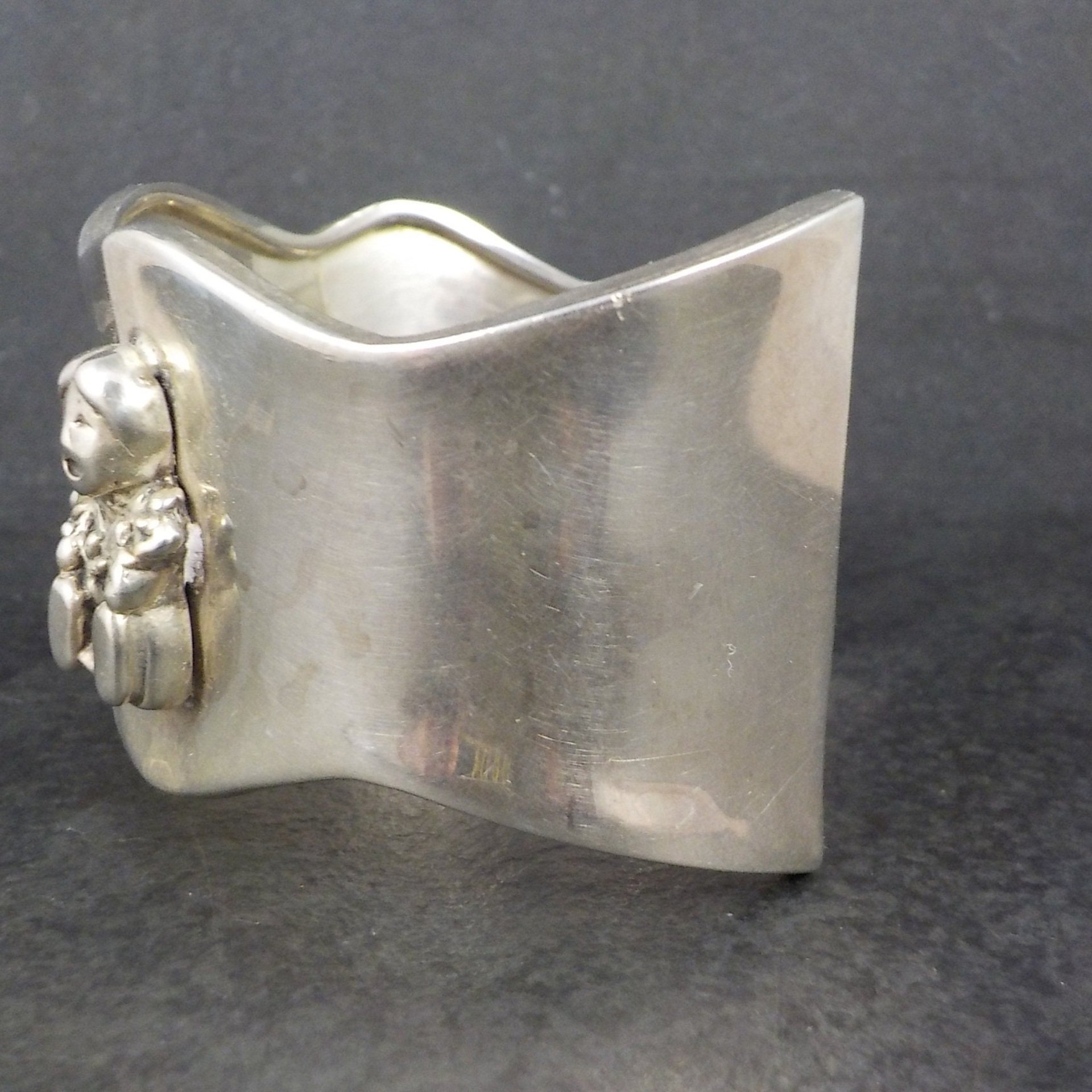 Sterling Storyteller Cuff Bracelet 6.5 Inches Acoma Pueblo Tony B Chino