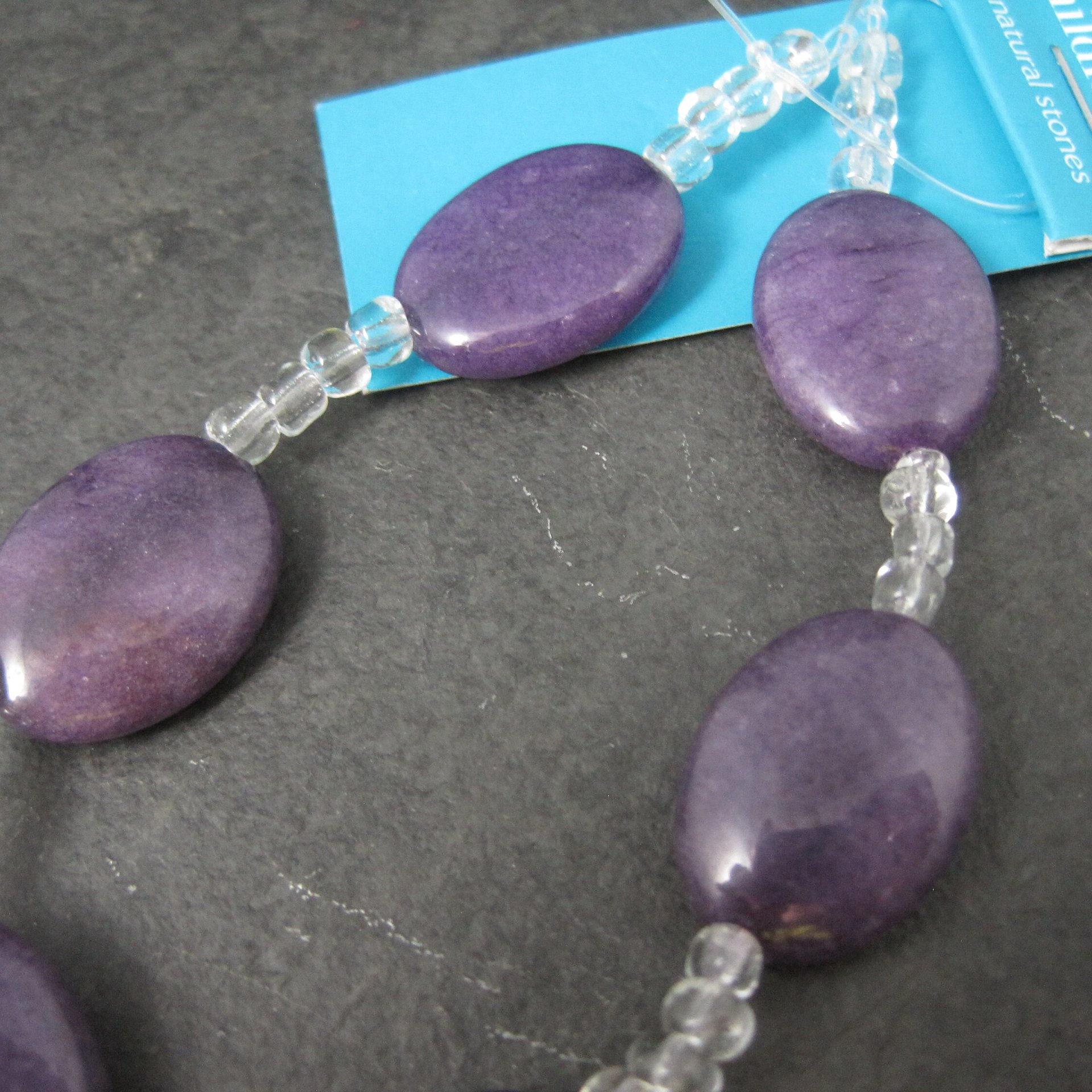 Hildie & Jo Purple Agate Beads 15x20mm Discontinued