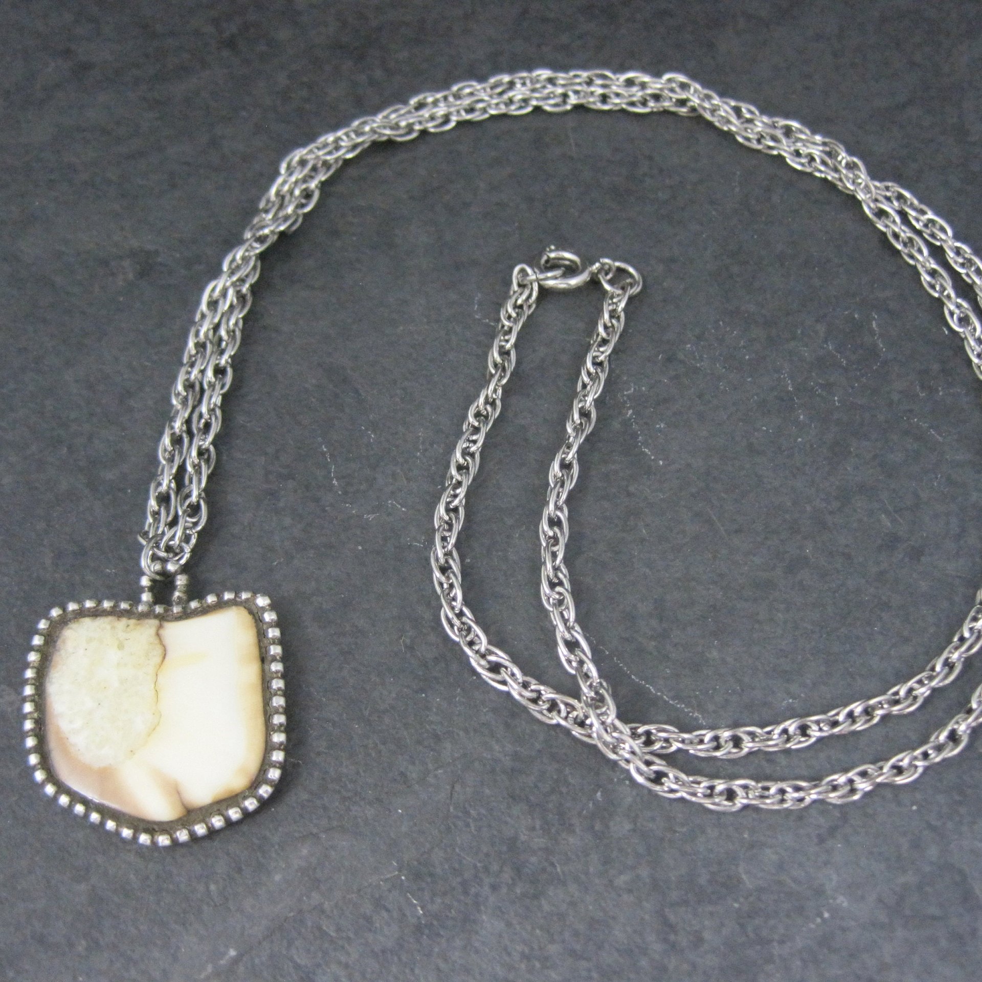 Southwestern Sterling Antler Pendant