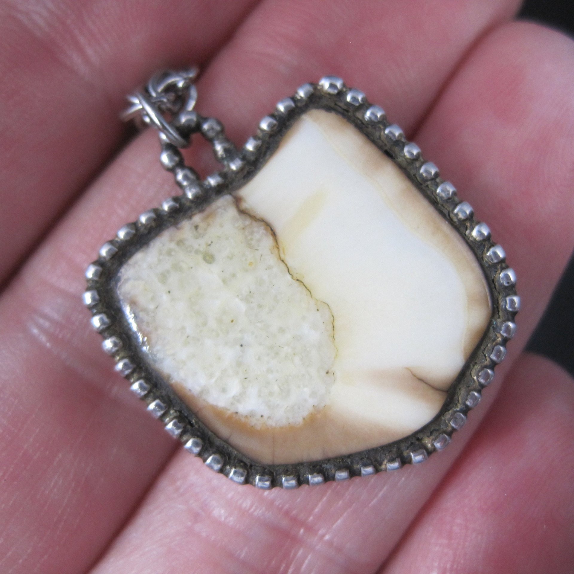 Southwestern Sterling Antler Pendant