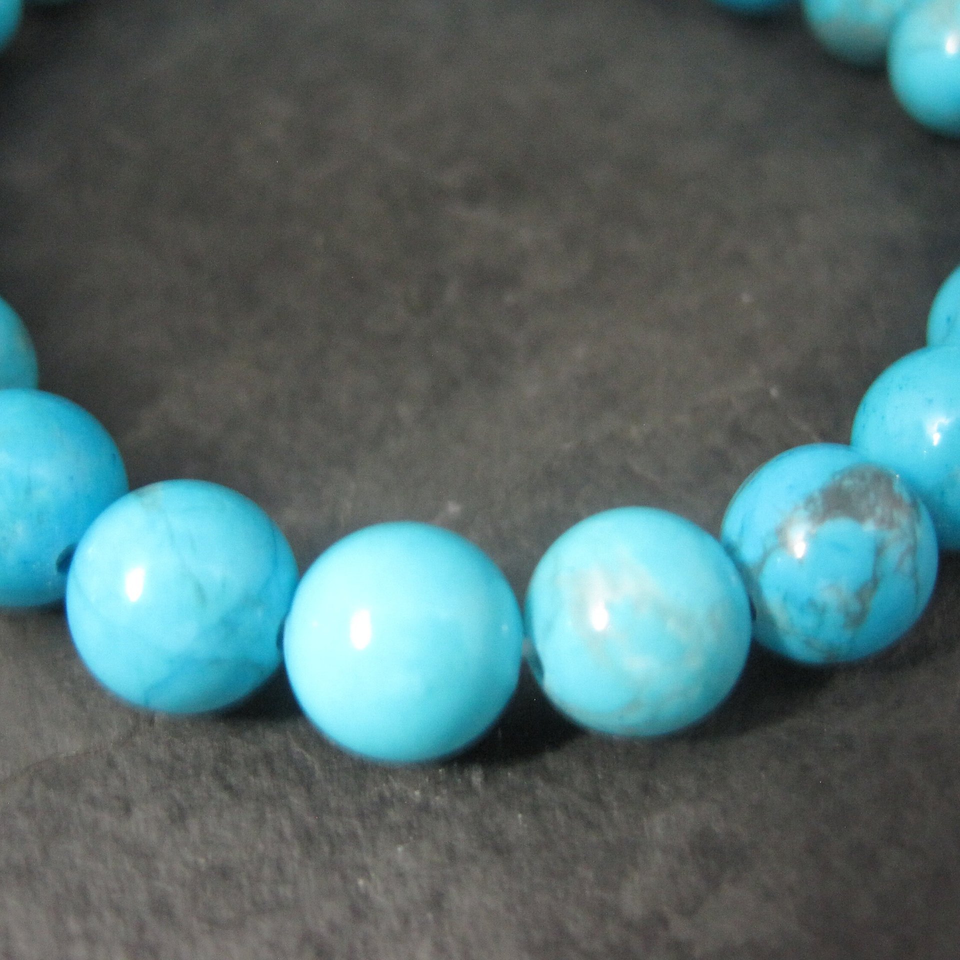 Destash Lot of 3 Howlite Turquoise Stretch Bead Bracelets