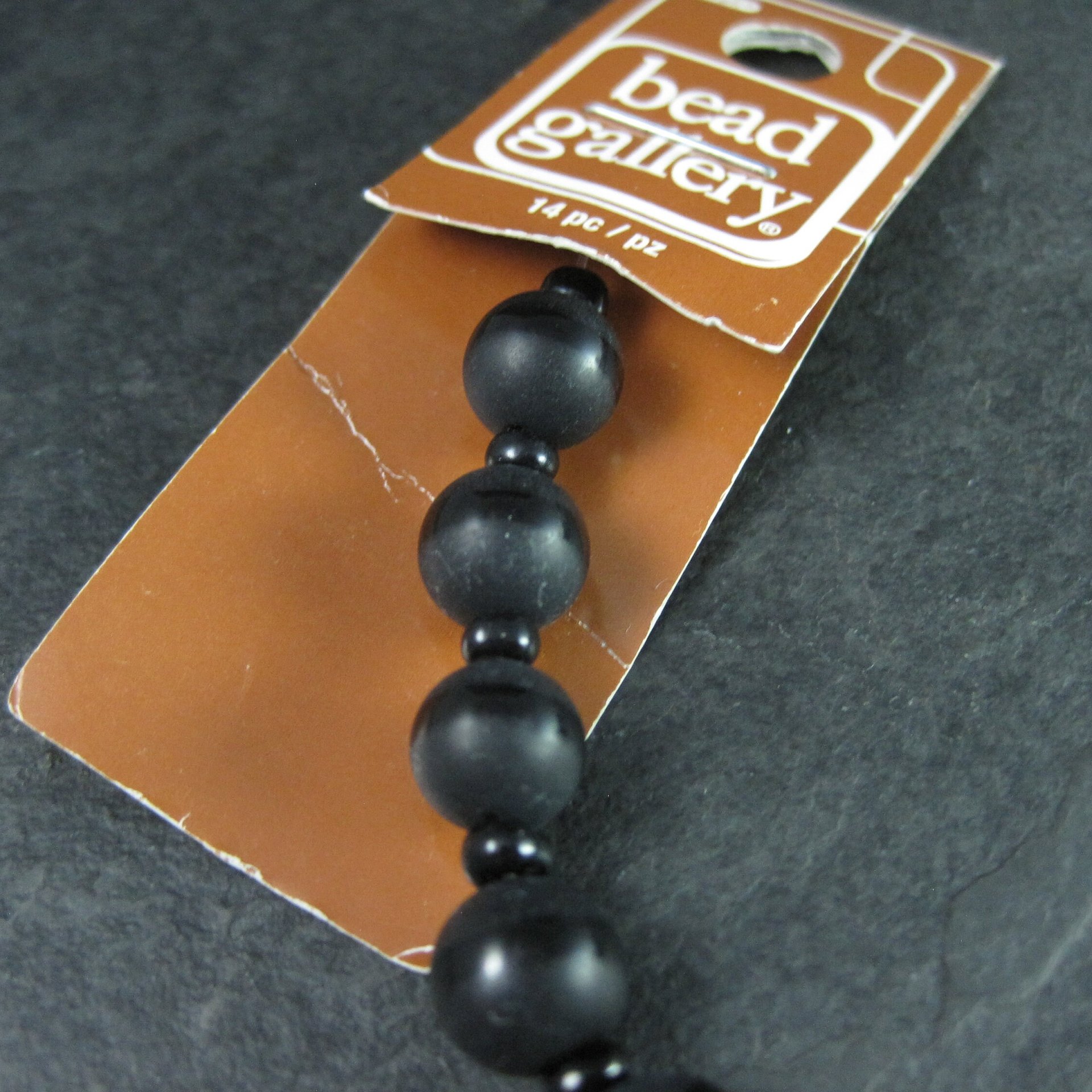 Round Black Agate Beads 8mm