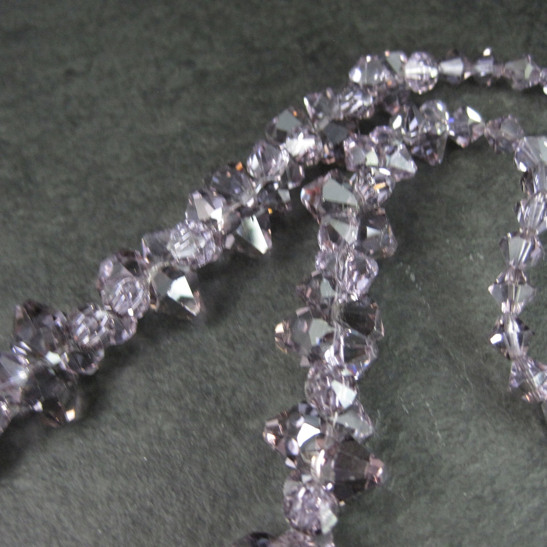 Purple Crystal Bead Necklace 17 Inches