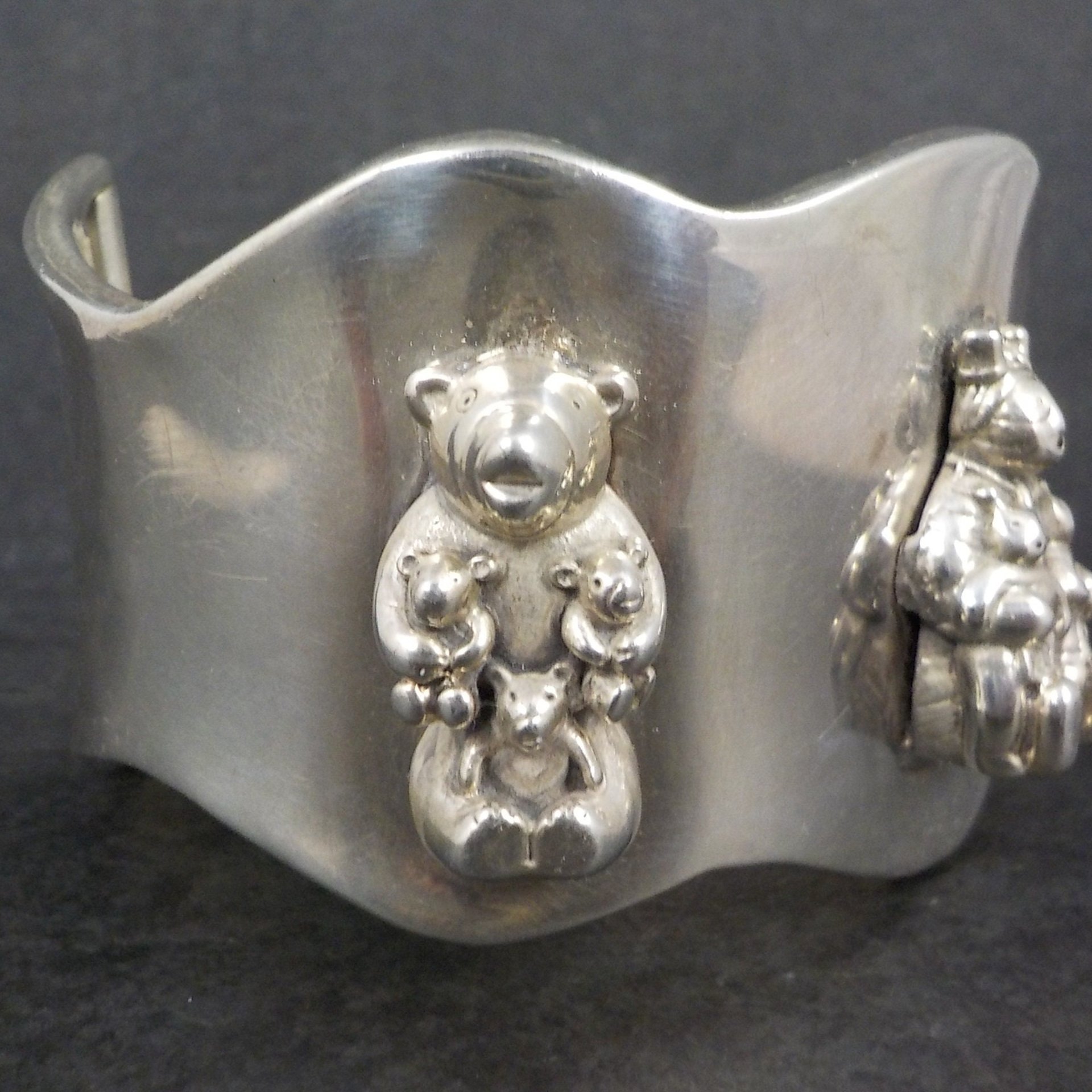 Sterling Storyteller Cuff Bracelet 6.5 Inches Acoma Pueblo Tony B Chino