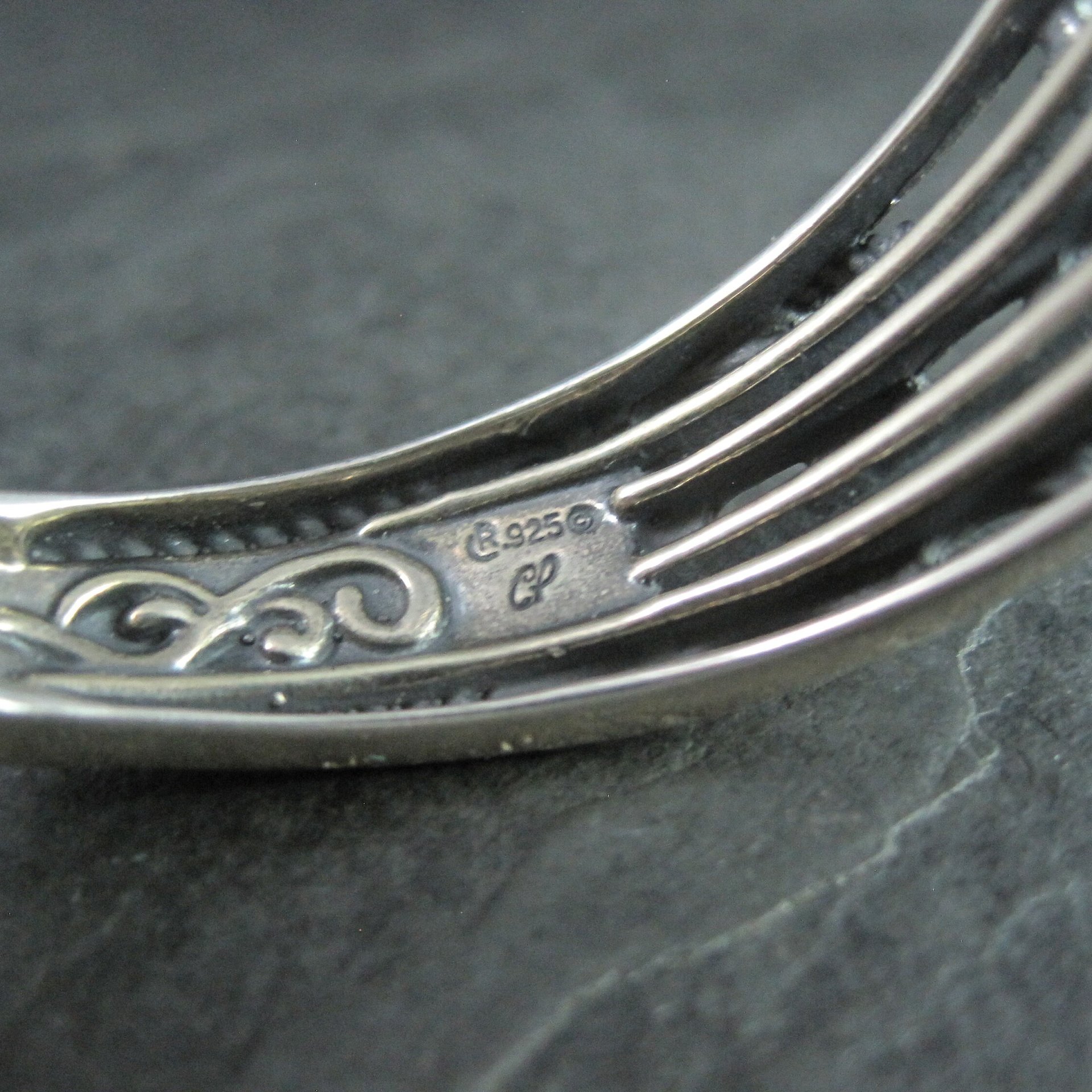 Estate Sterling Turquoise Clamper Bangle Bracelet 6.75 Inches