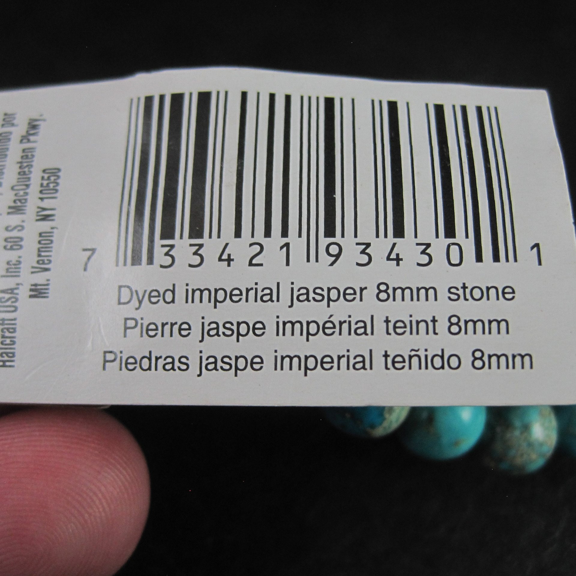 Round 8mm Blue Imperial Jasper Beads