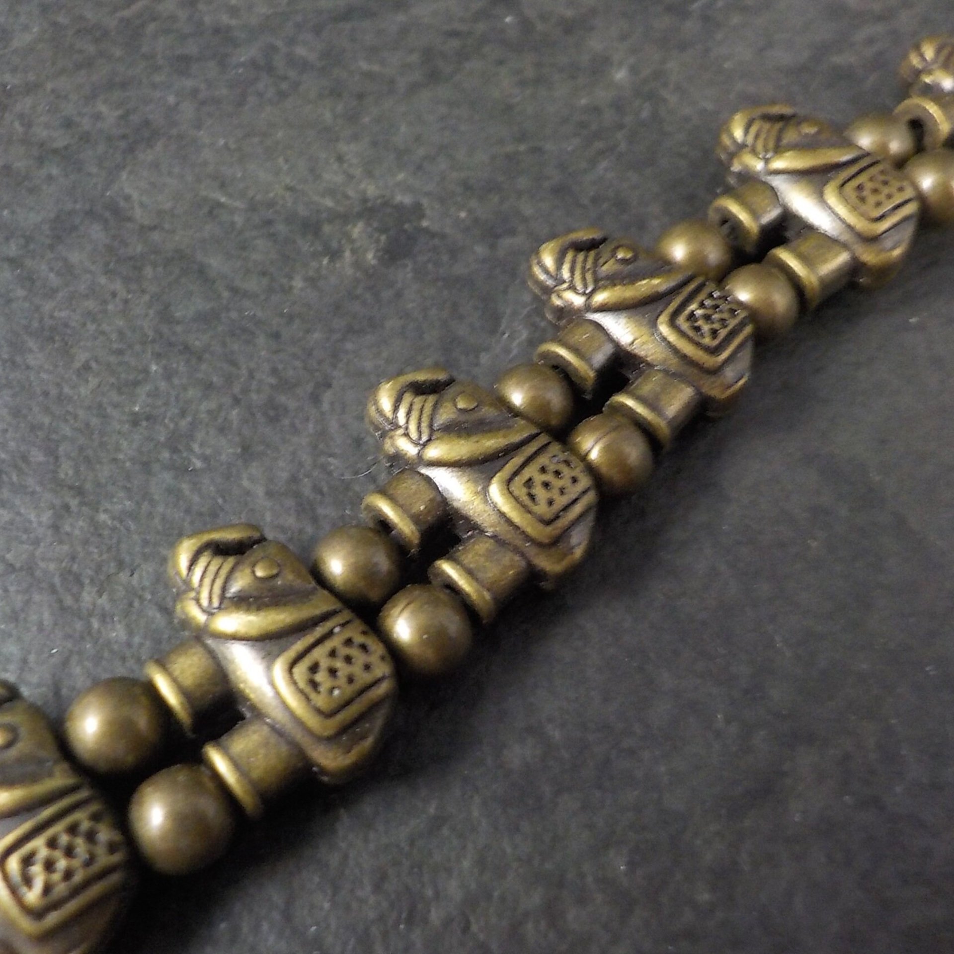 Blue Moon Metal Elephant Beads 8x12mm
