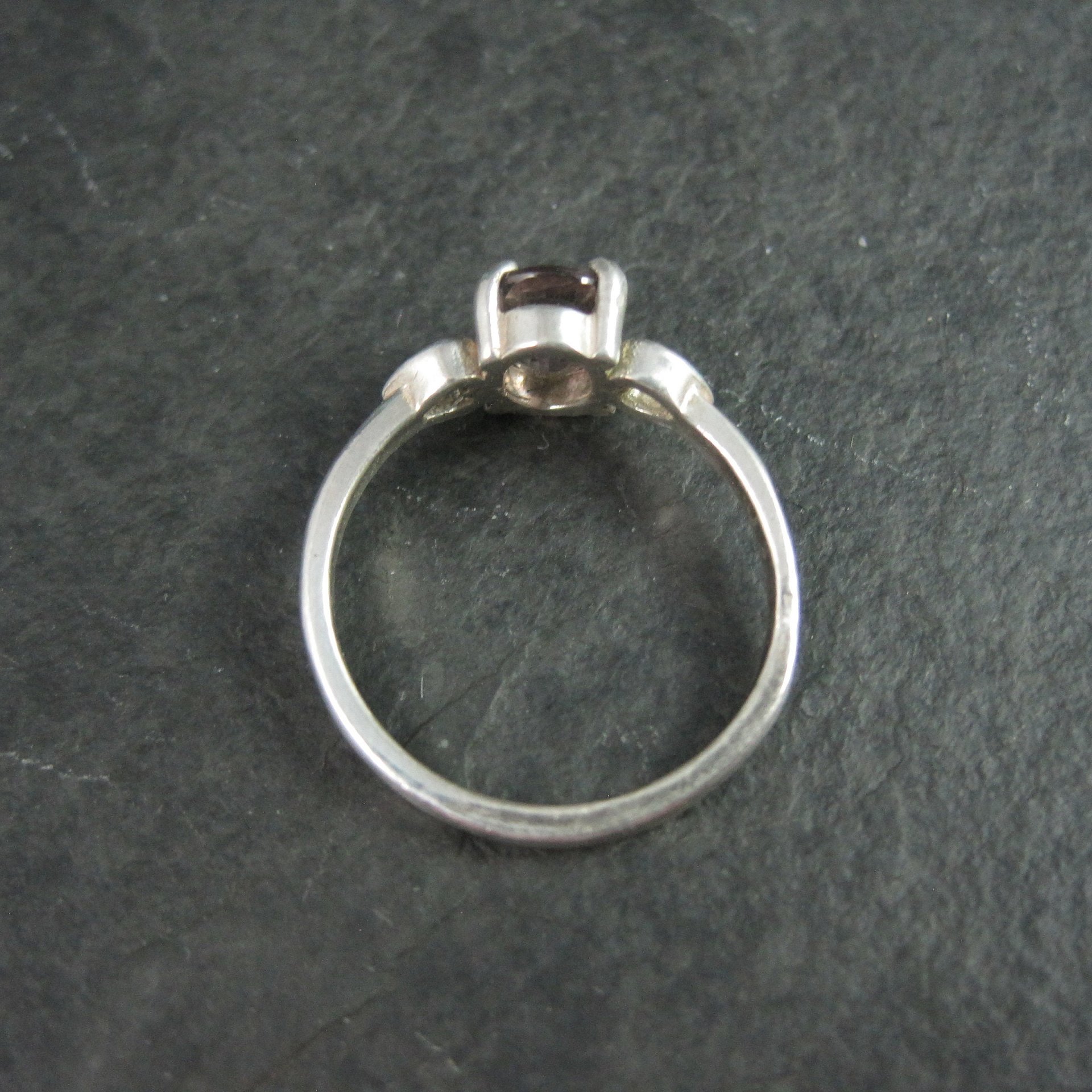 Estate Sterling Pink Tourmaline Ring Size 6.5