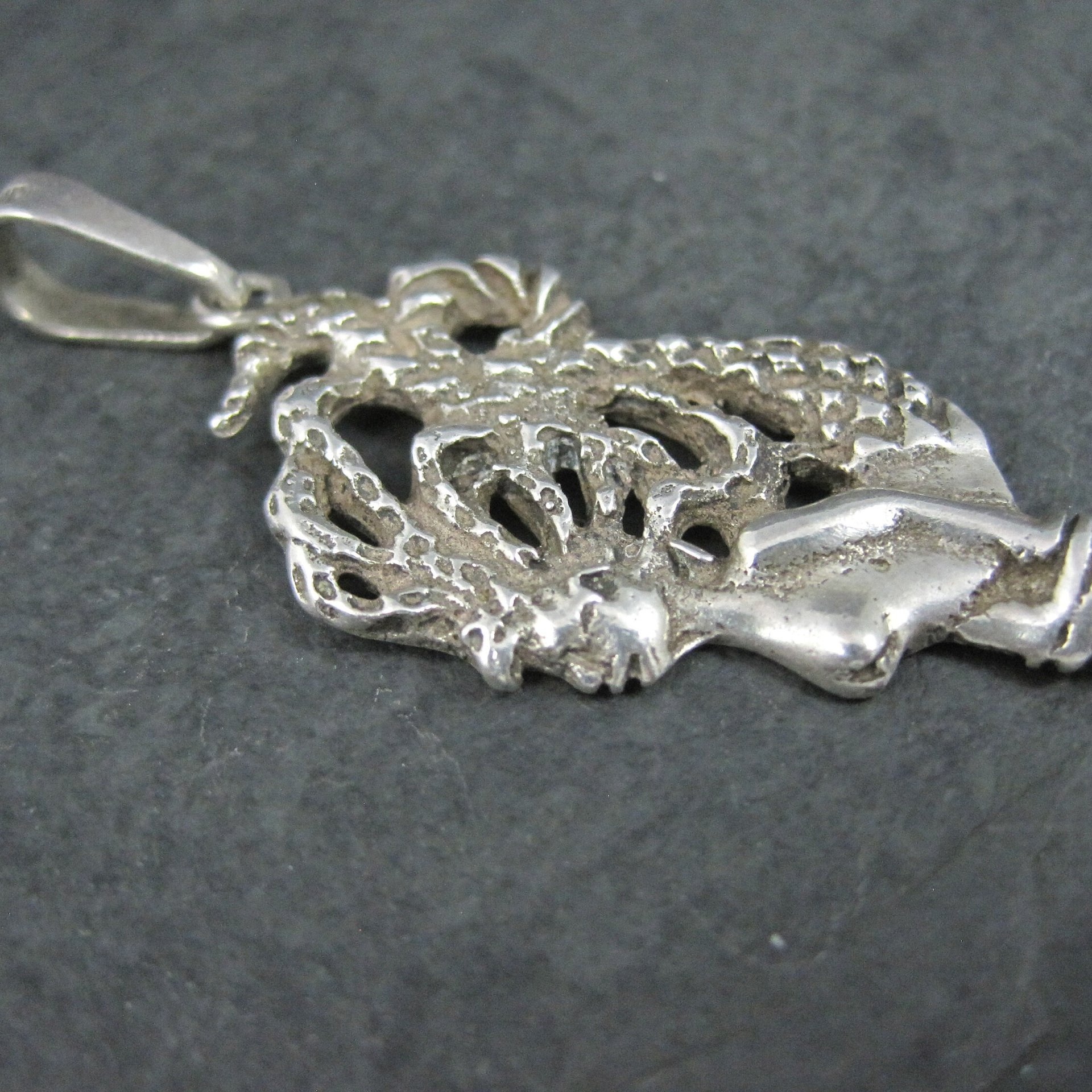Vintage Sterling Mermaid Pendant