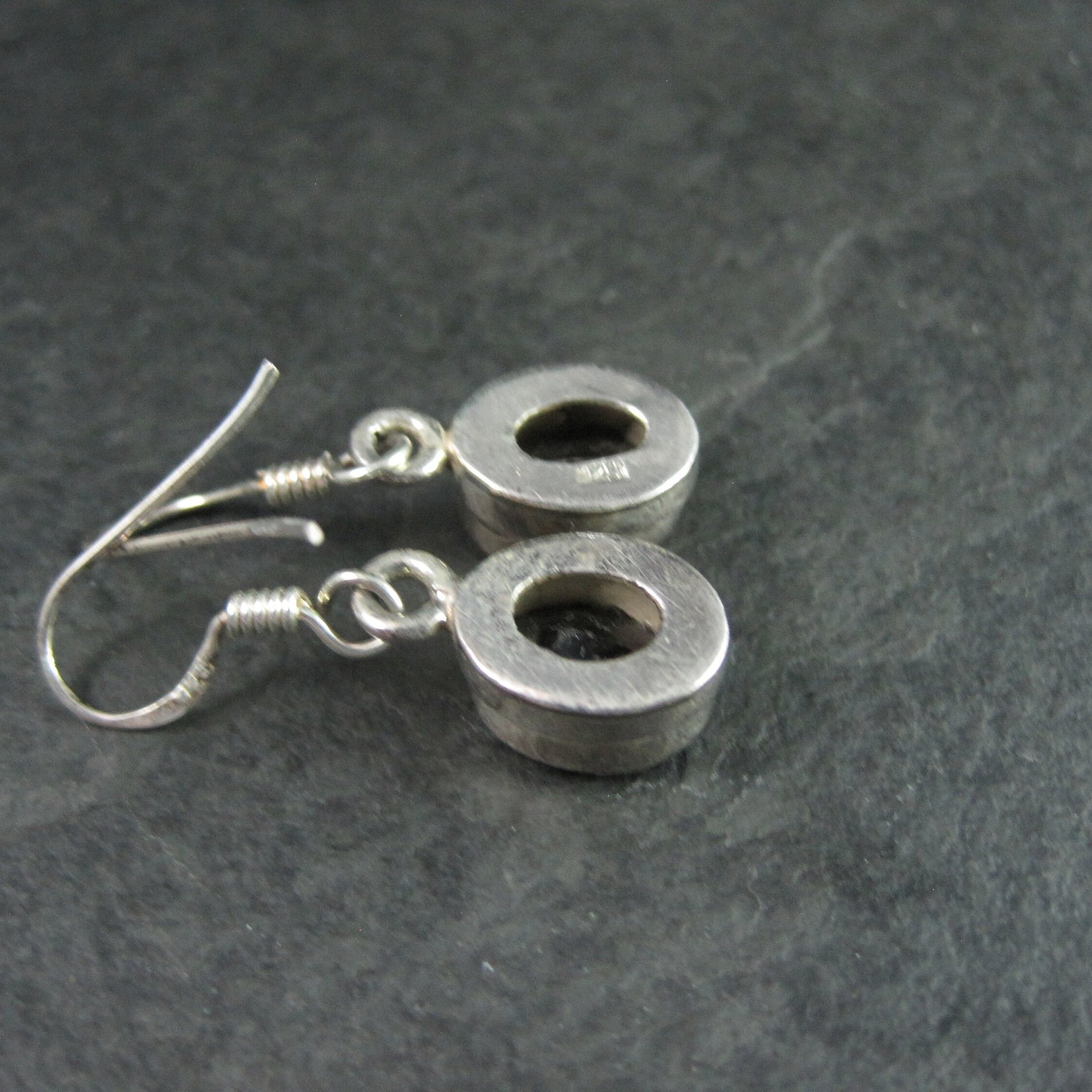 Estate Sterling Garnet Earrings