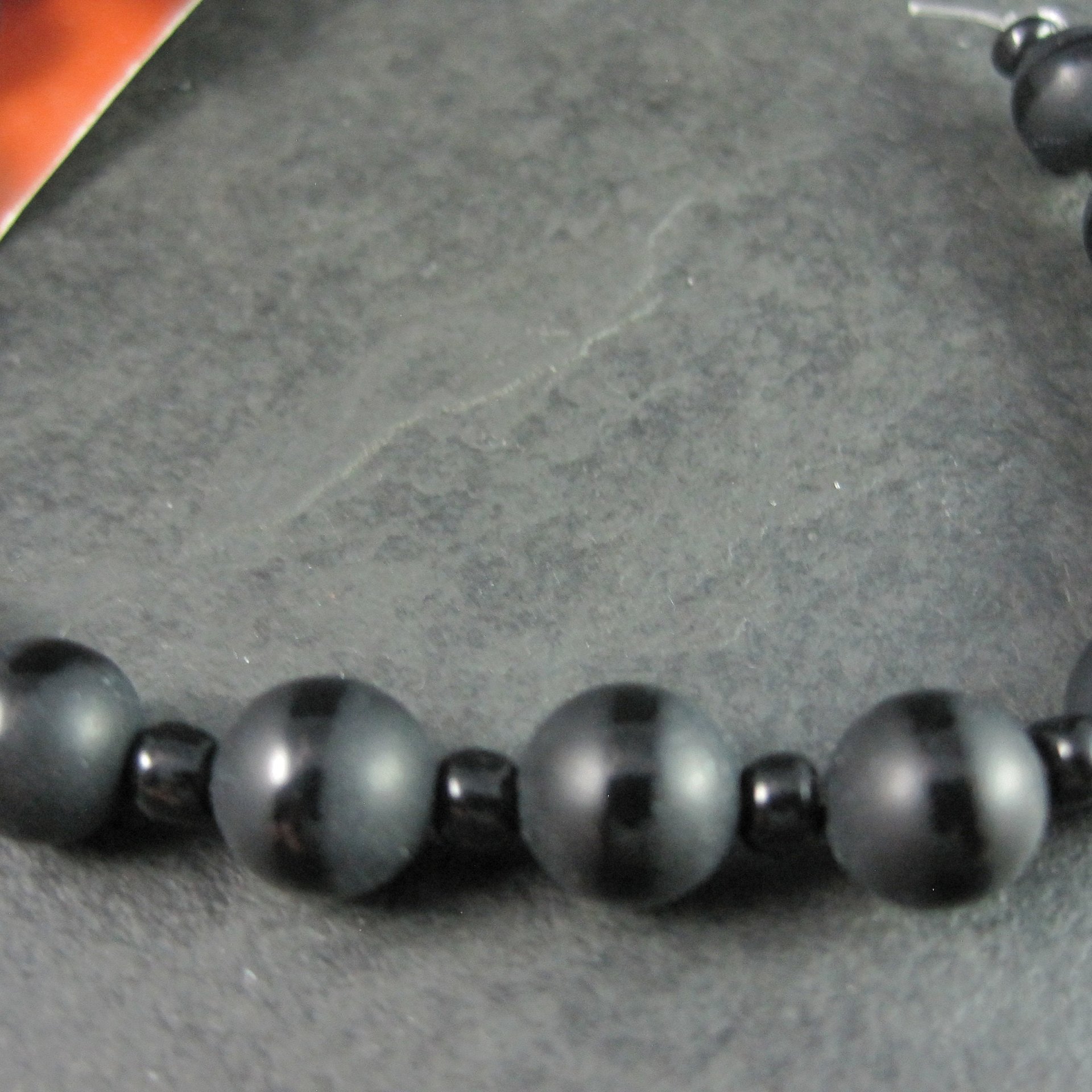 Round Black Agate Beads 8mm