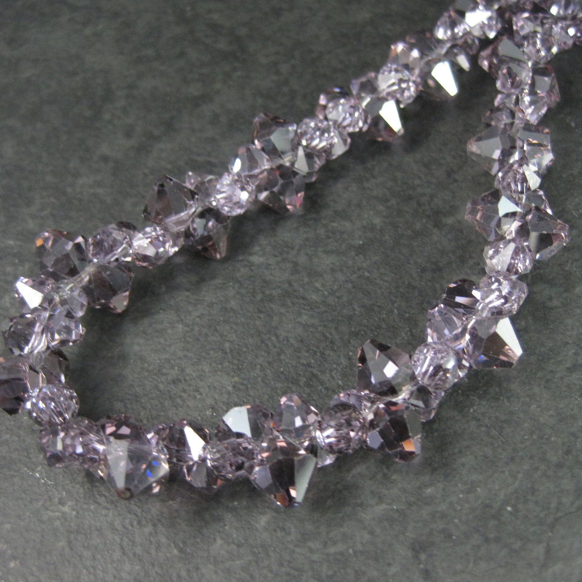 Purple Crystal Bead Necklace 17 Inches