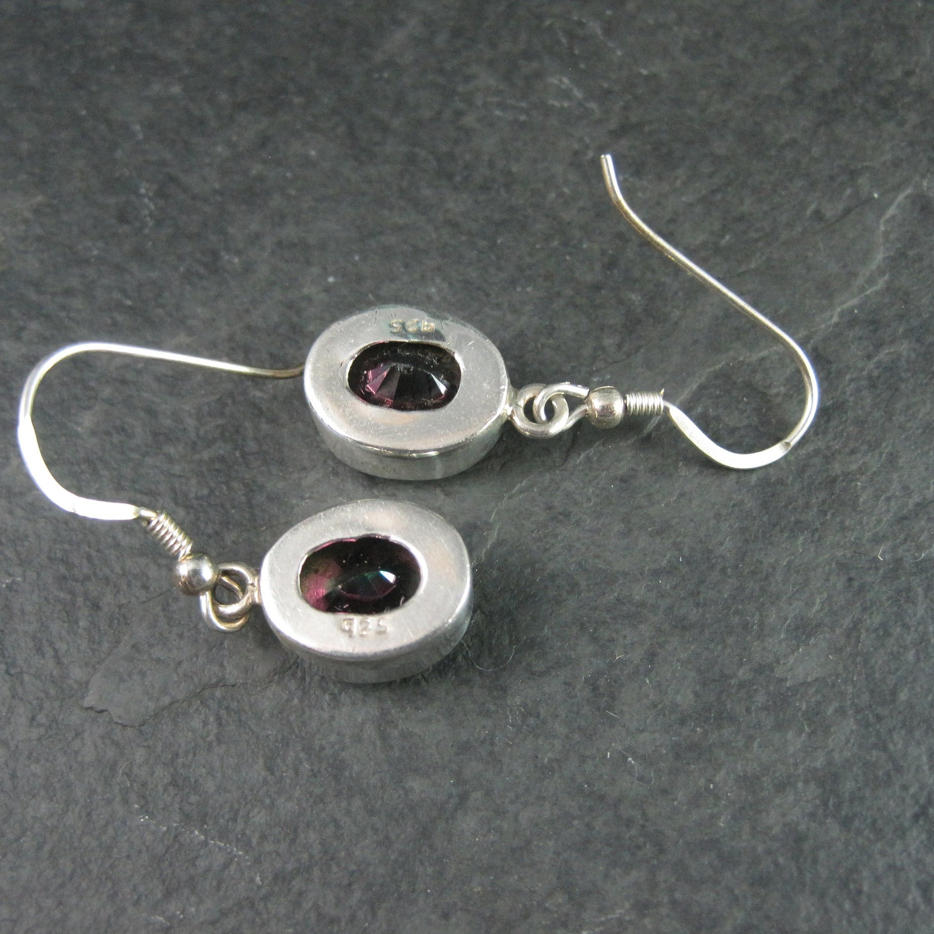 Estate Sterling Mystic Topaz Earrings