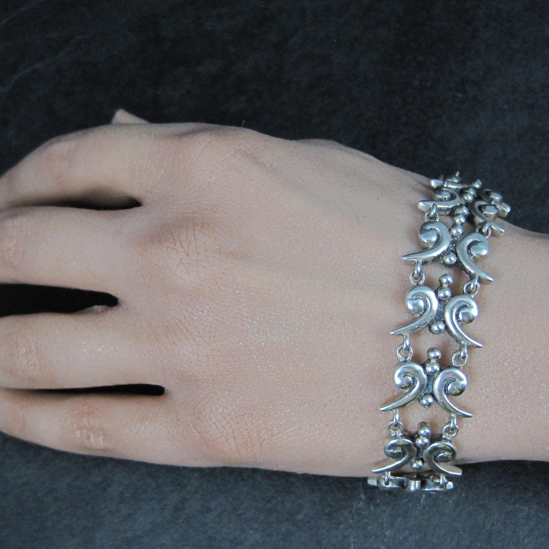 Mark Wasserman Samara Bracelet Sterling Silver 7 Inches Vintage