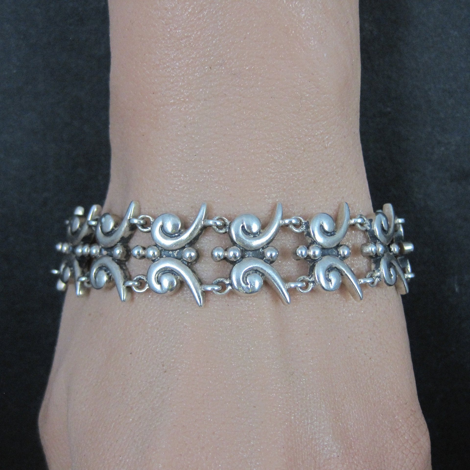 Mark Wasserman Samara Bracelet Sterling Silver 7 Inches Vintage