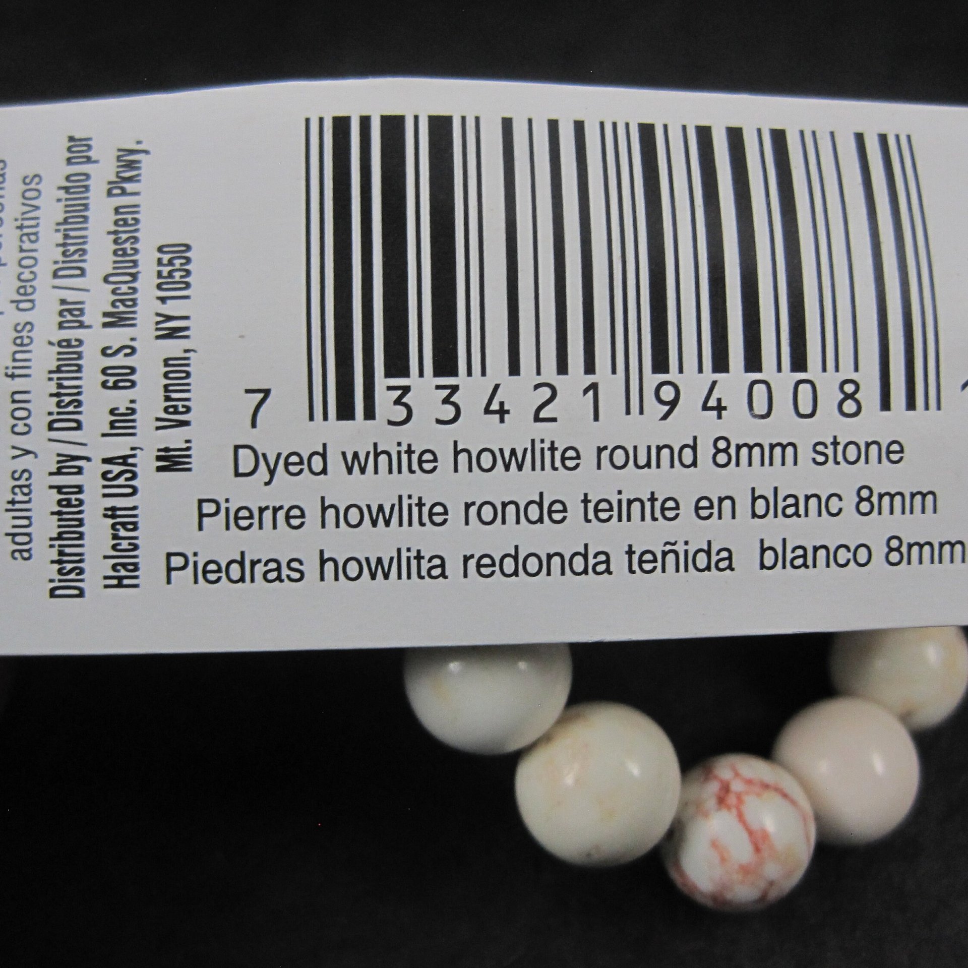 Bead Gallery 8mm Round Howlite Beads
