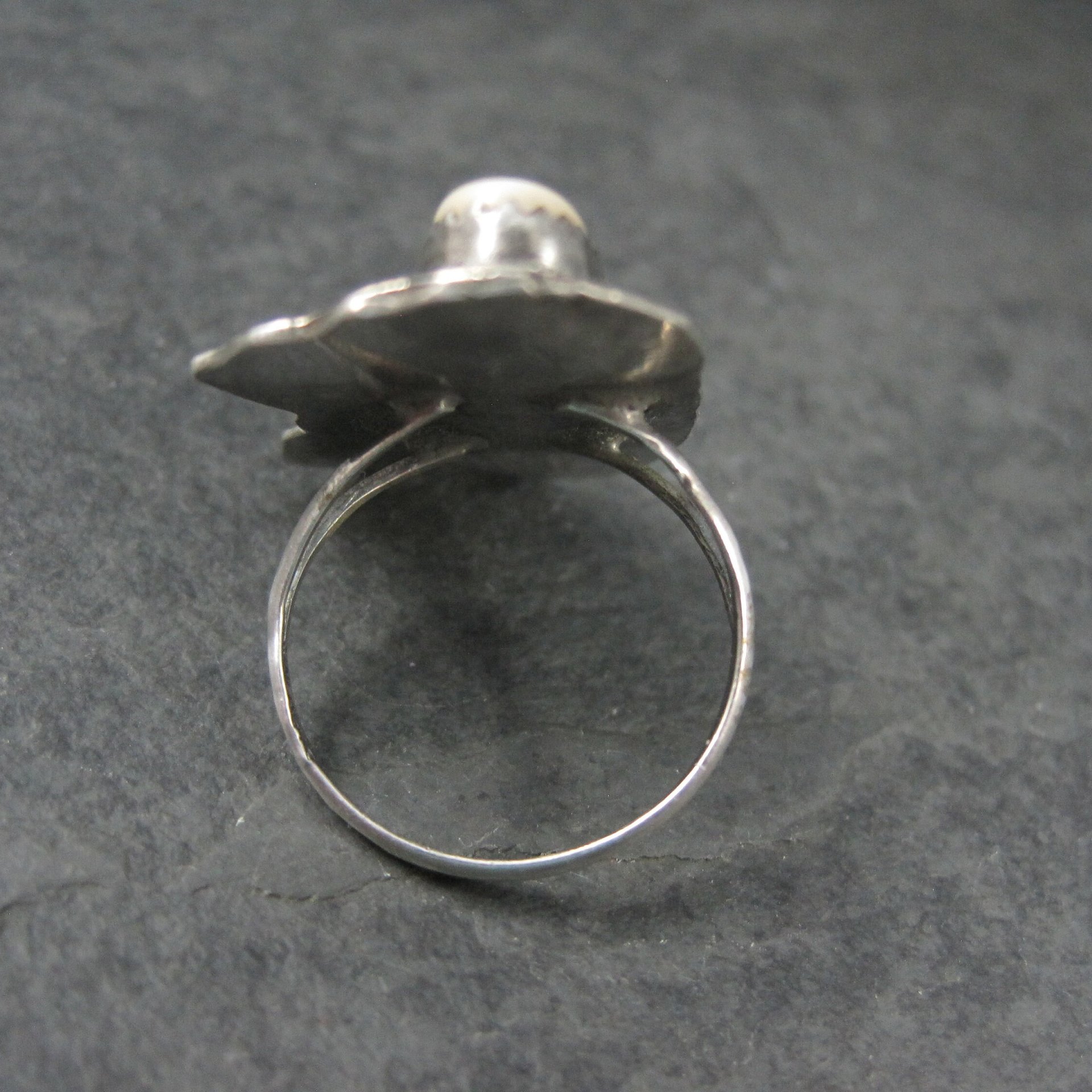 Southwestern Sterling Mother of Pearl Ring Size 6.75