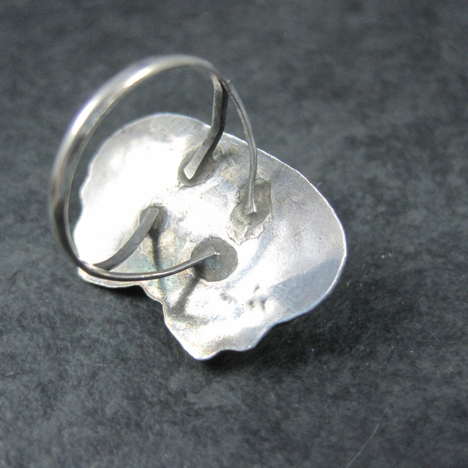 Southwestern Sterling Mother of Pearl Ring Size 6.75