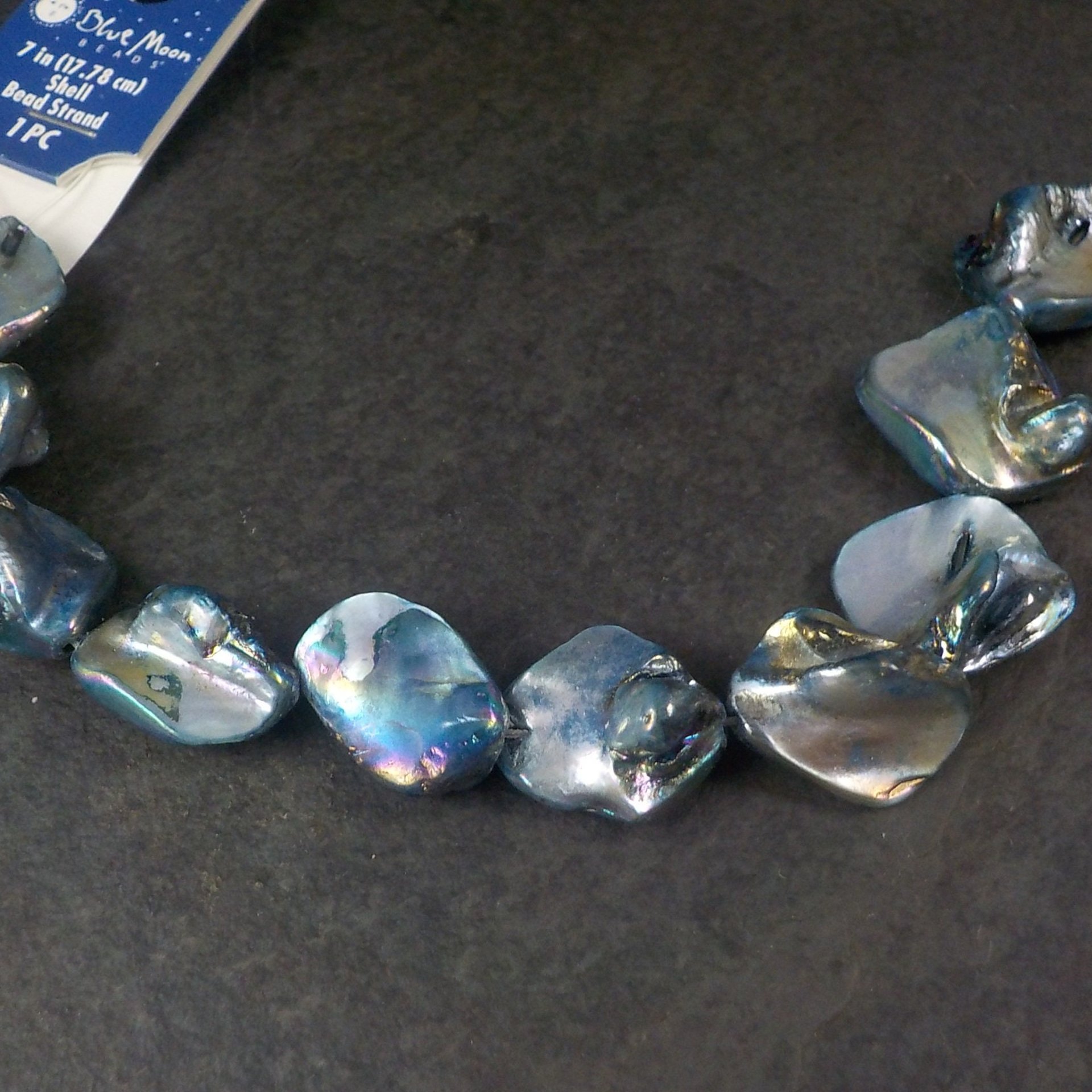 Blue Shell Beads 16-20mm Blue Moon Beads Discontinued