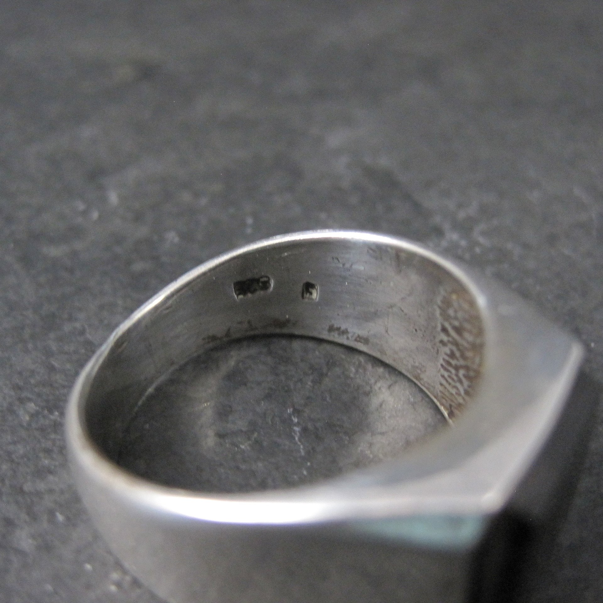 Vintage Mens Sterling Onyx Ring Size 9