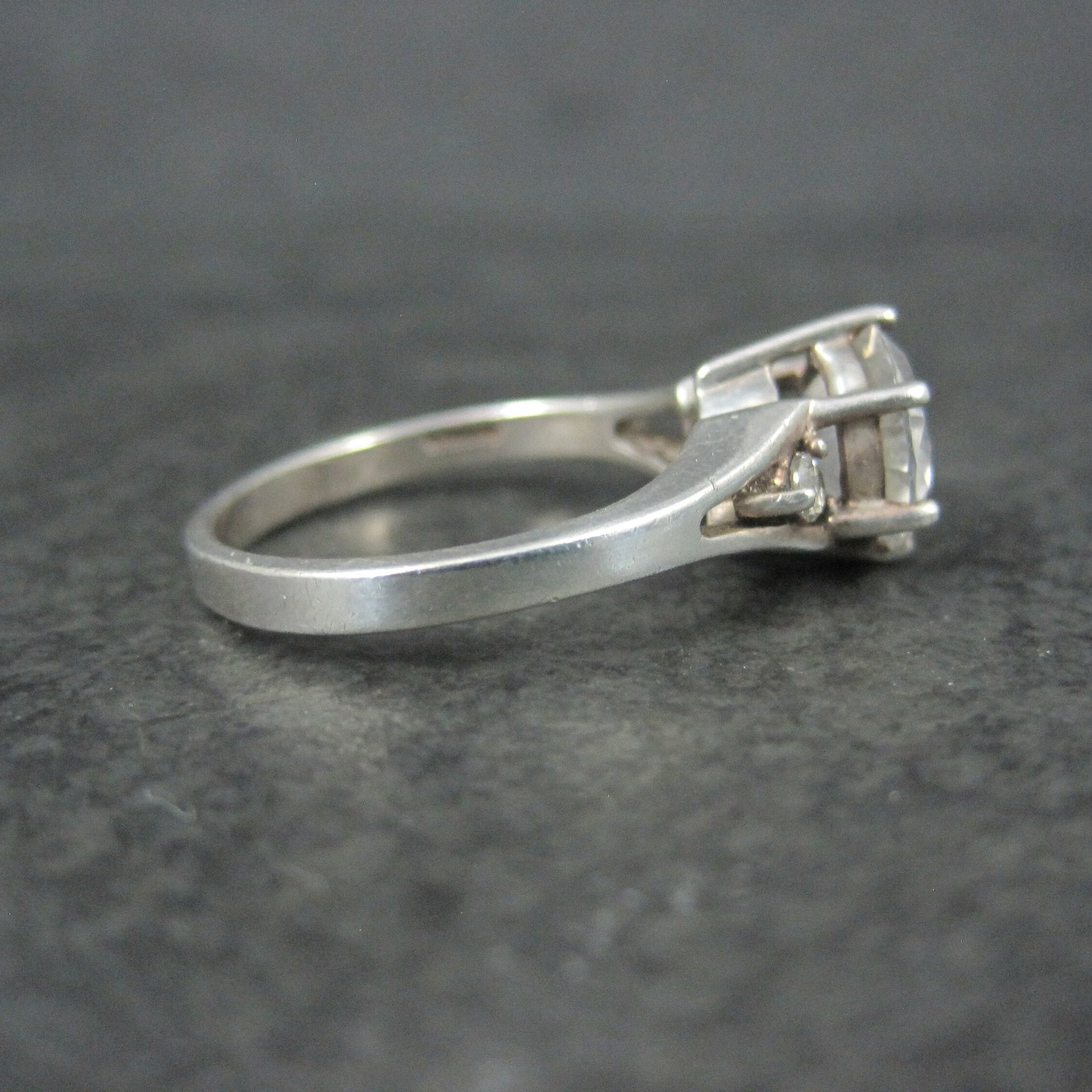 Vintage Sterling Diamonique Cz Ring Sizes 8 and 9