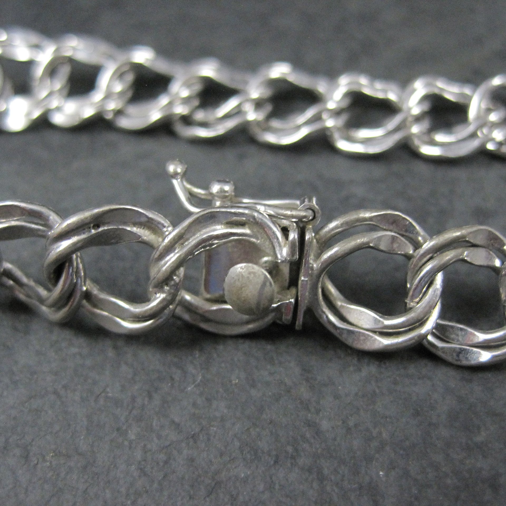 Vintage Sterling Chain Bracelet 7.5 Inches