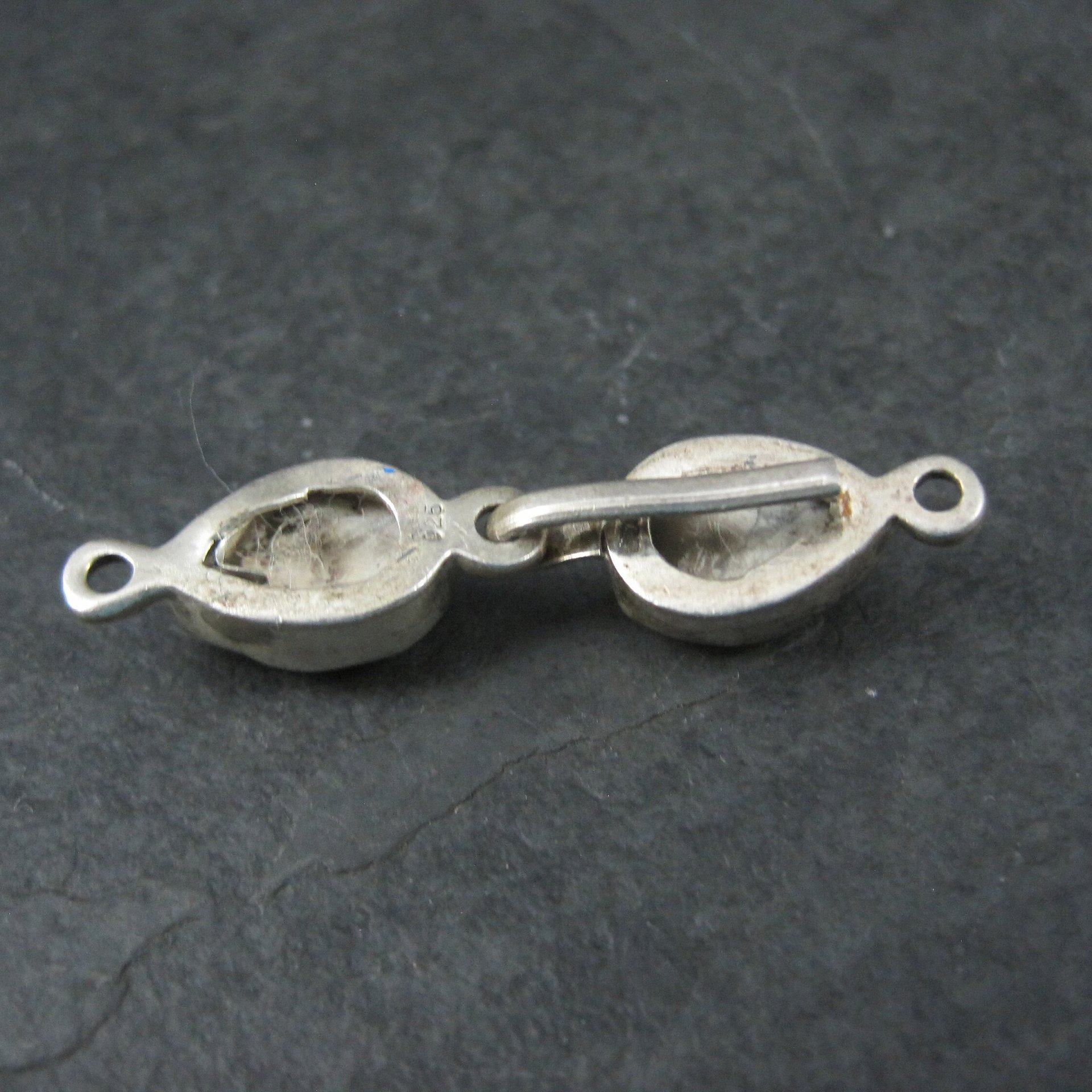 Sterling Carved Howlite Hook Clasp