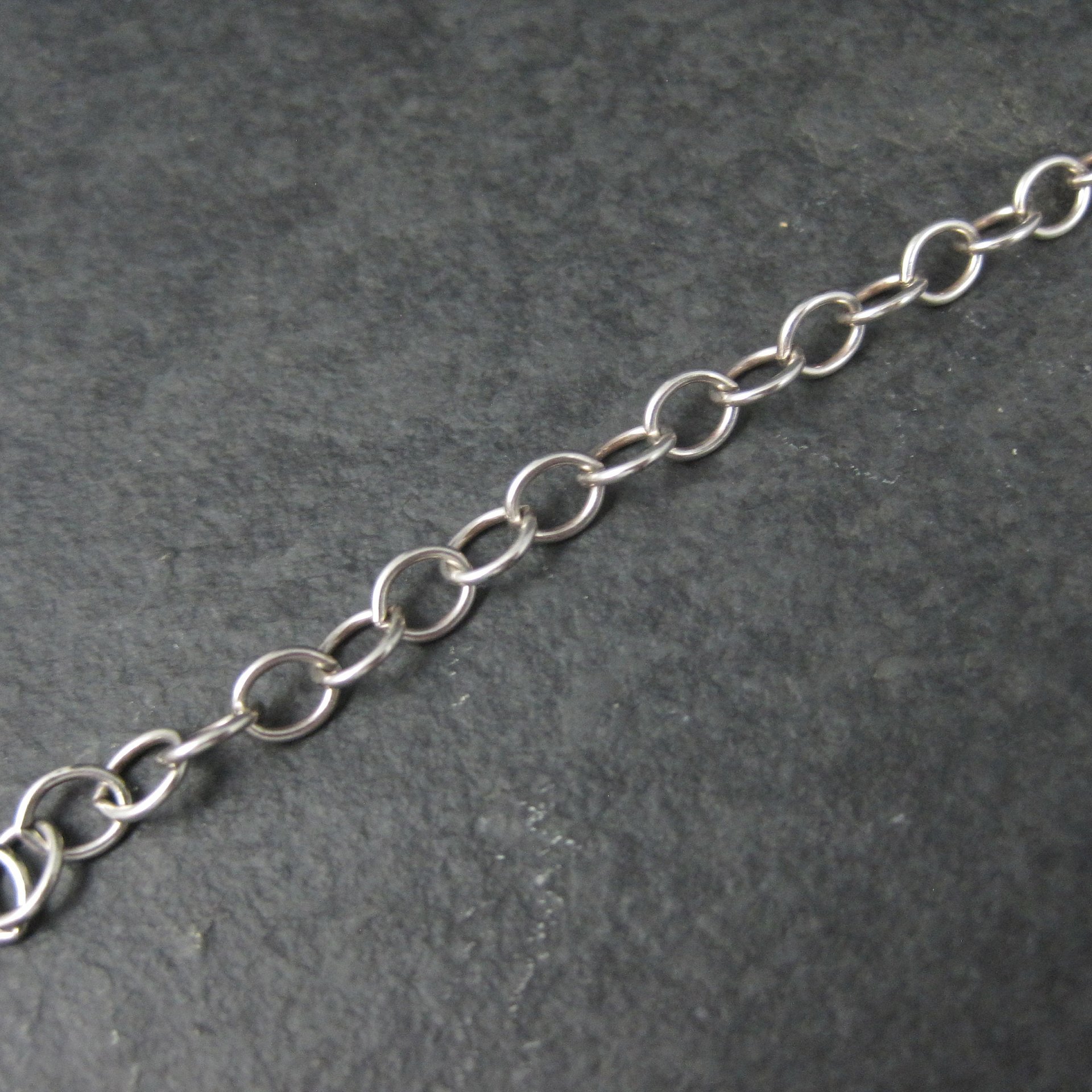 Vintage Sterling 4mm Chain Bracelet 7.25 Inches