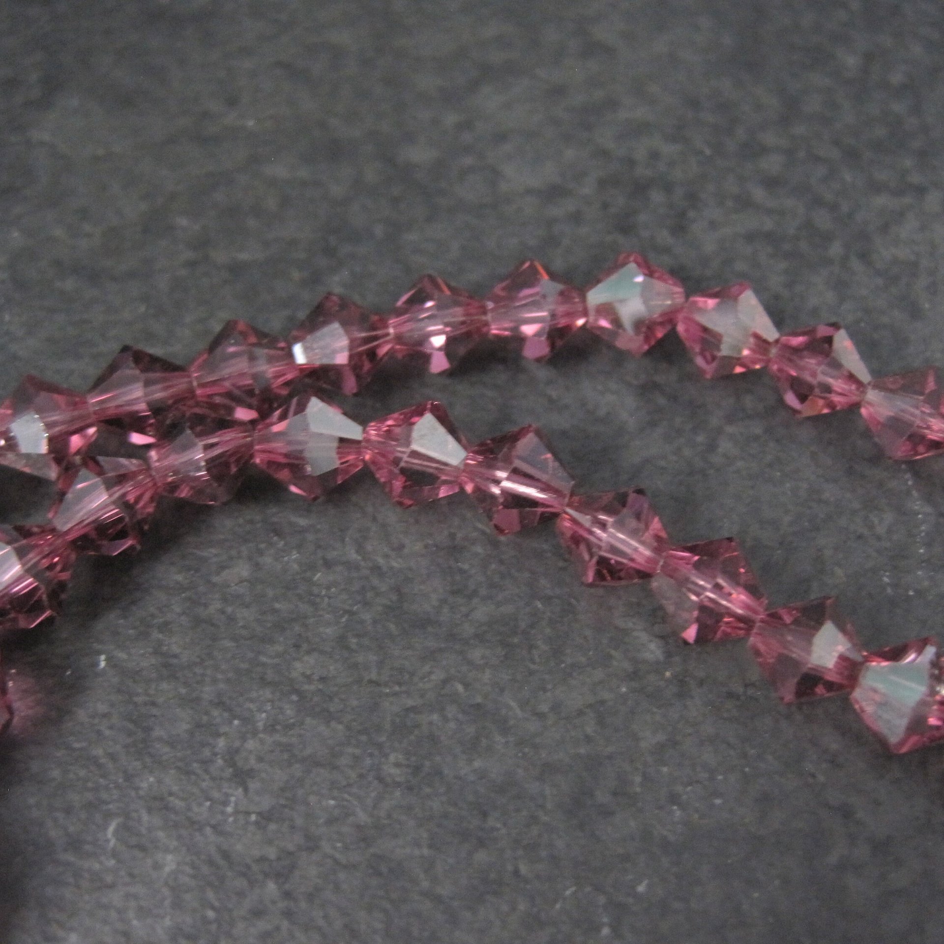 Purple Austrian Crystal Bead Necklace 17 Inches
