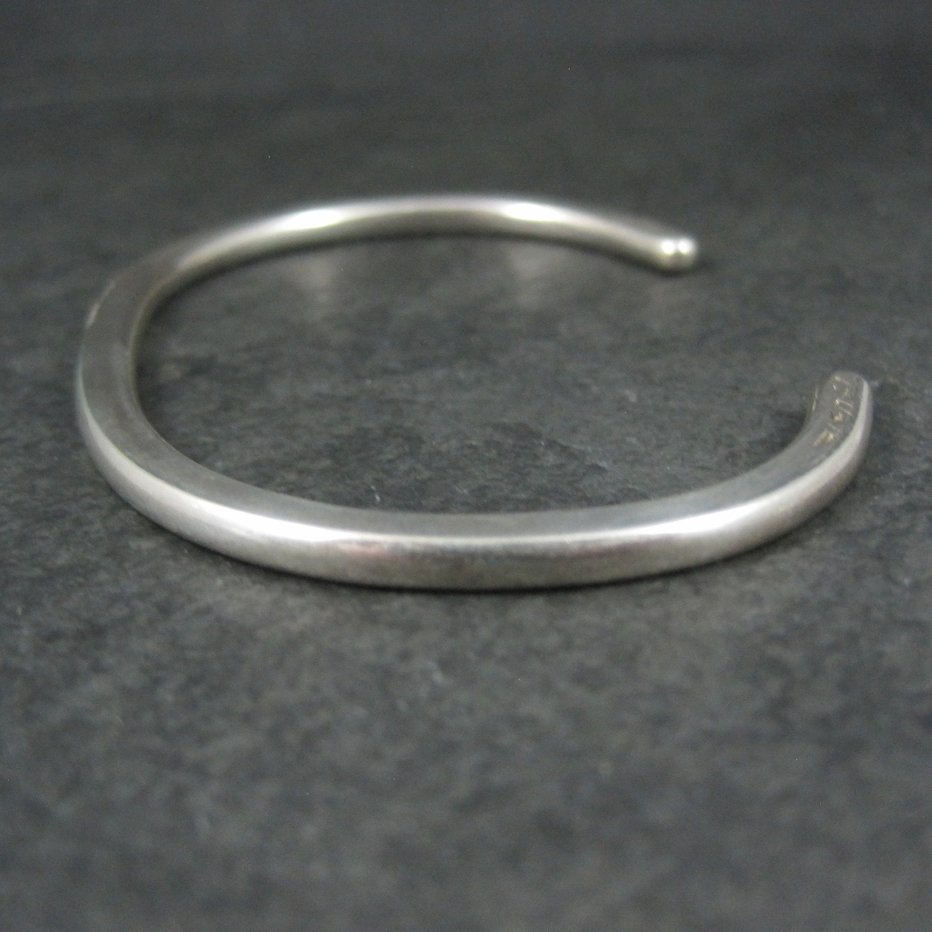Contemporary Navajo Sterling Cuff Bracelet 6.75 Inches Boyd Tsosie