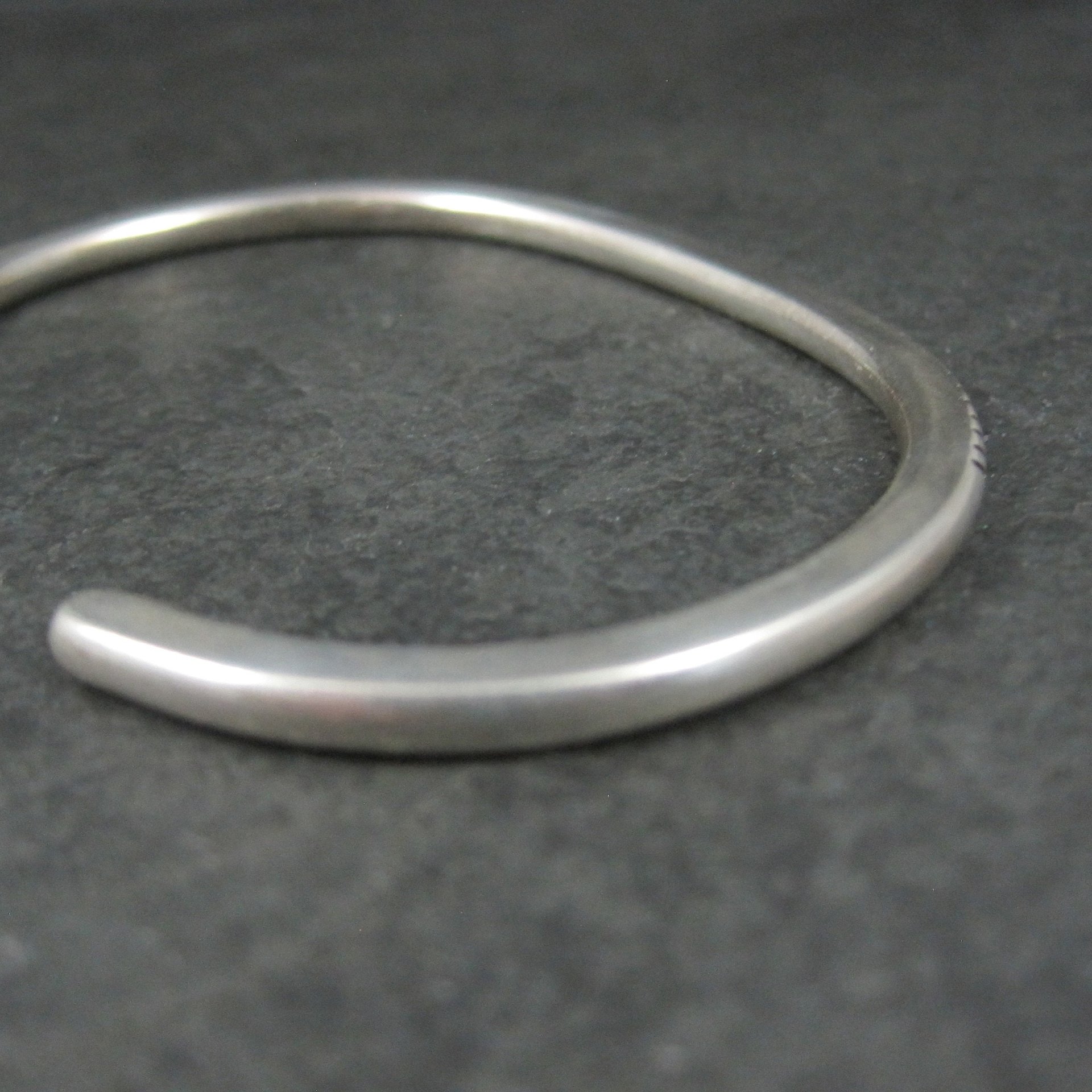 Contemporary Navajo Sterling Cuff Bracelet 6.75 Inches Boyd Tsosie
