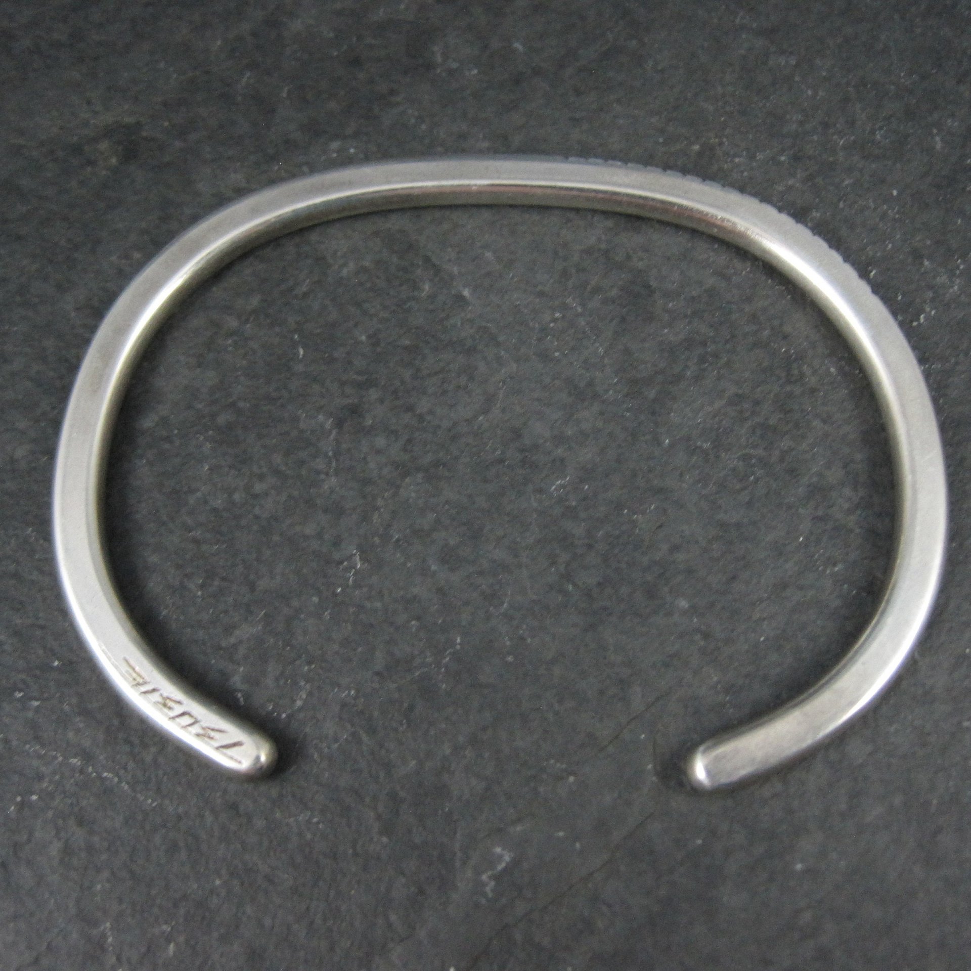 Contemporary Navajo Sterling Cuff Bracelet 6.75 Inches Boyd Tsosie