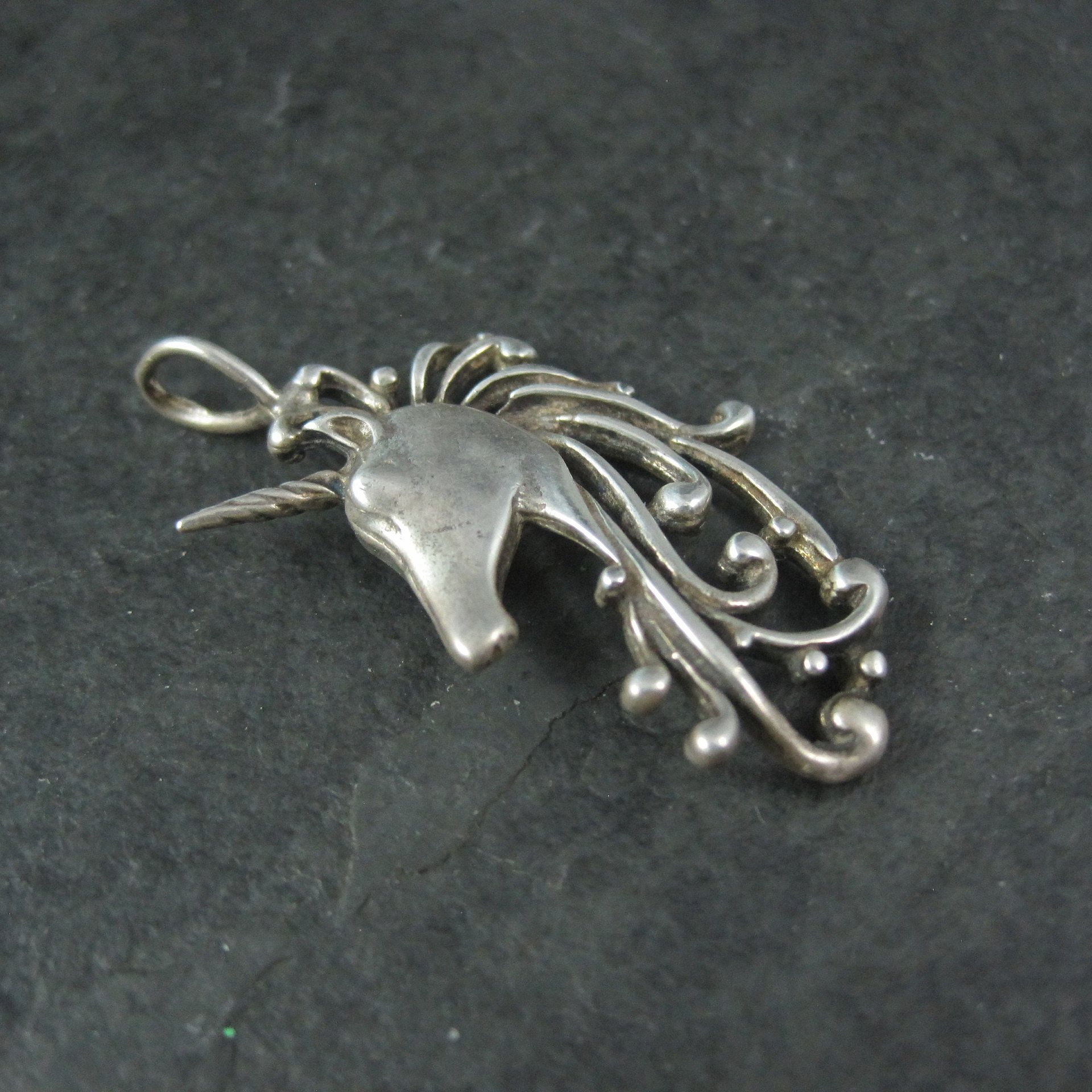 Vintage Sterling Unicorn Pendant