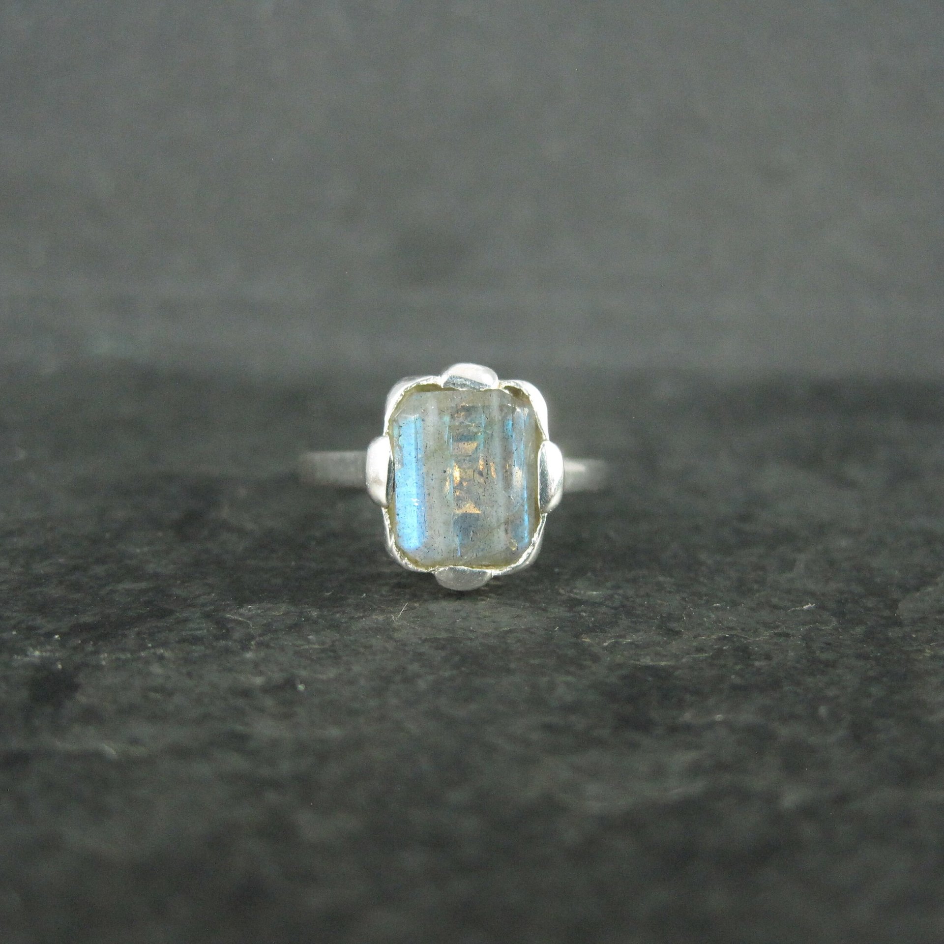 Vintage Sterling Labradorite Ring Size 5
