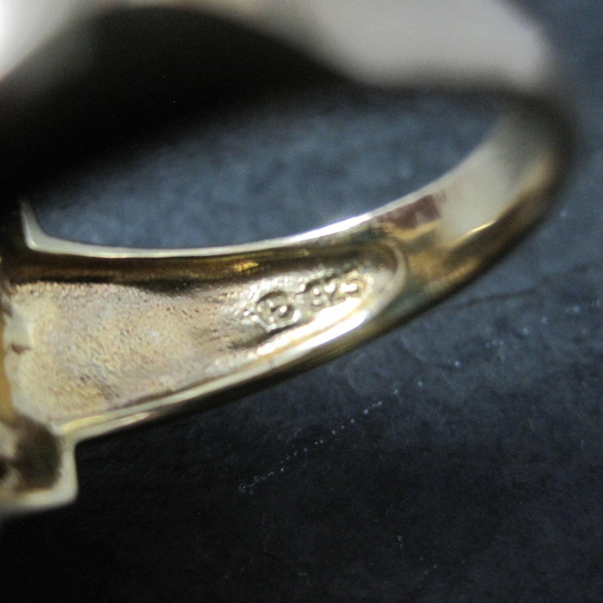 Estate Vermeil Sterling Turquoise Ring Size 8