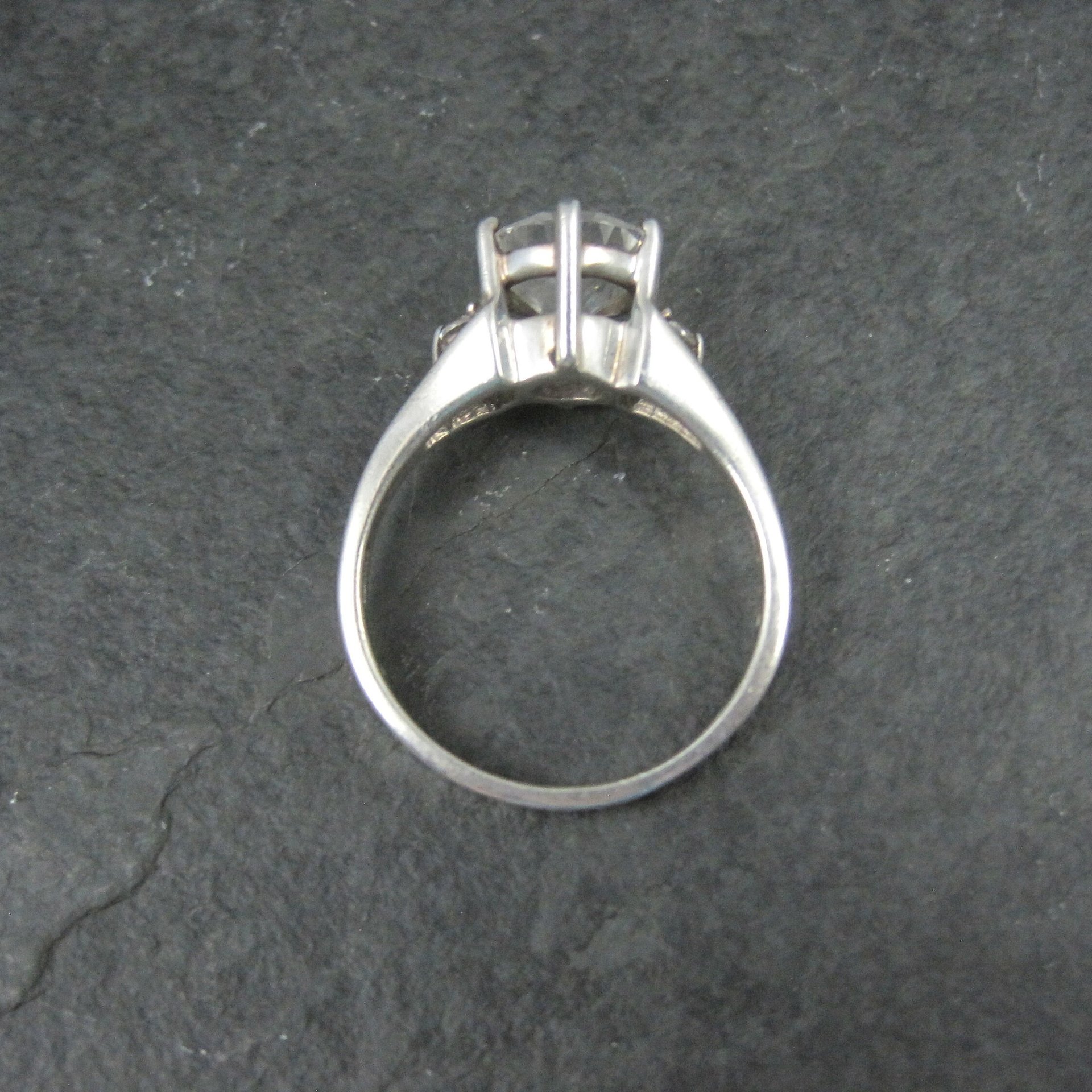 Vintage Sterling Diamonique Cz Ring Sizes 8 and 9