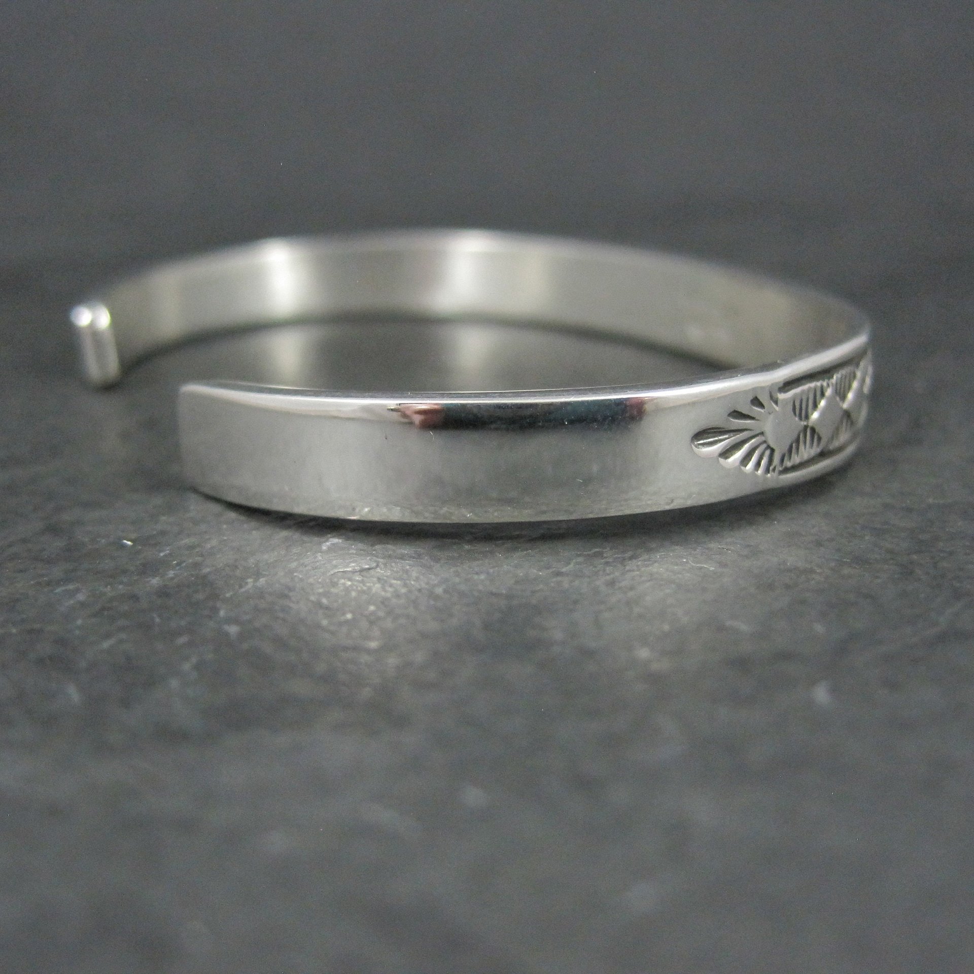Vintage Southwestern Sterling Cuff Bracelet 6 Inches Bruce Morgan