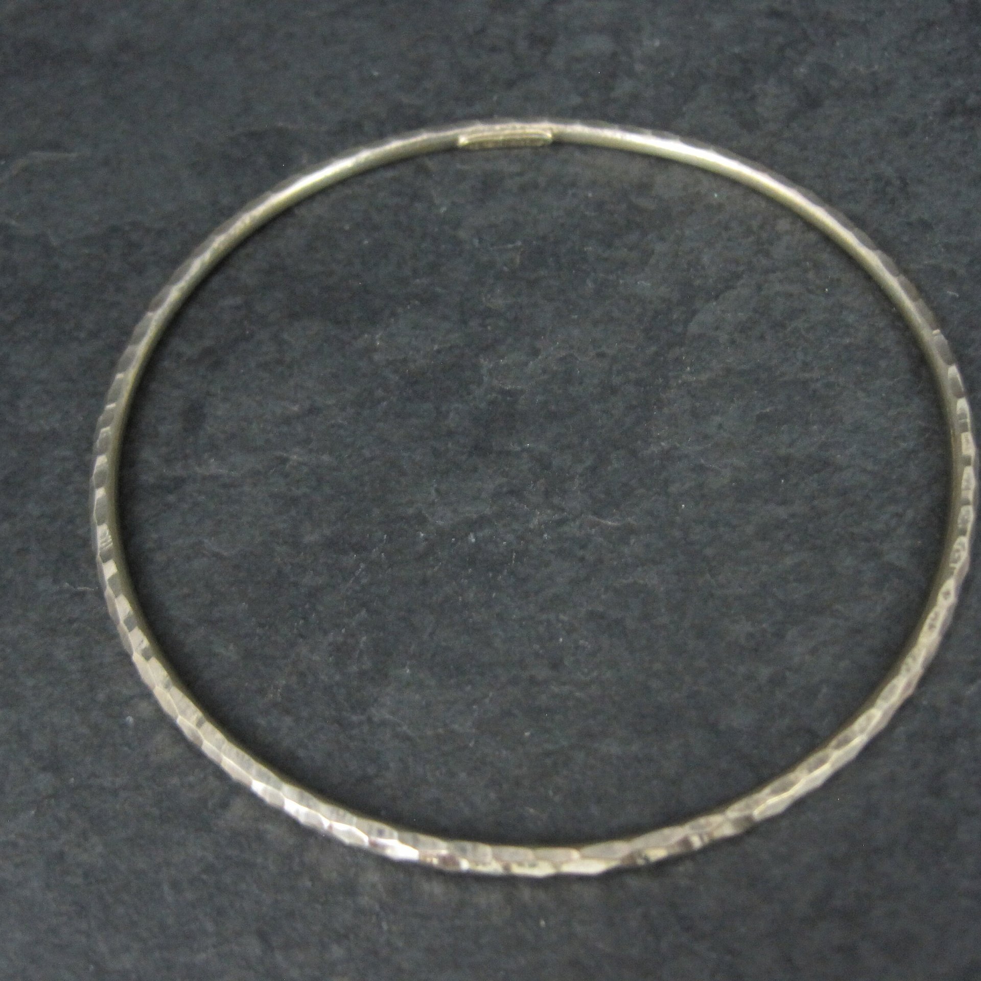 Dainty 2mm Gold Vermeil Bangle Bracelet 8 Inches