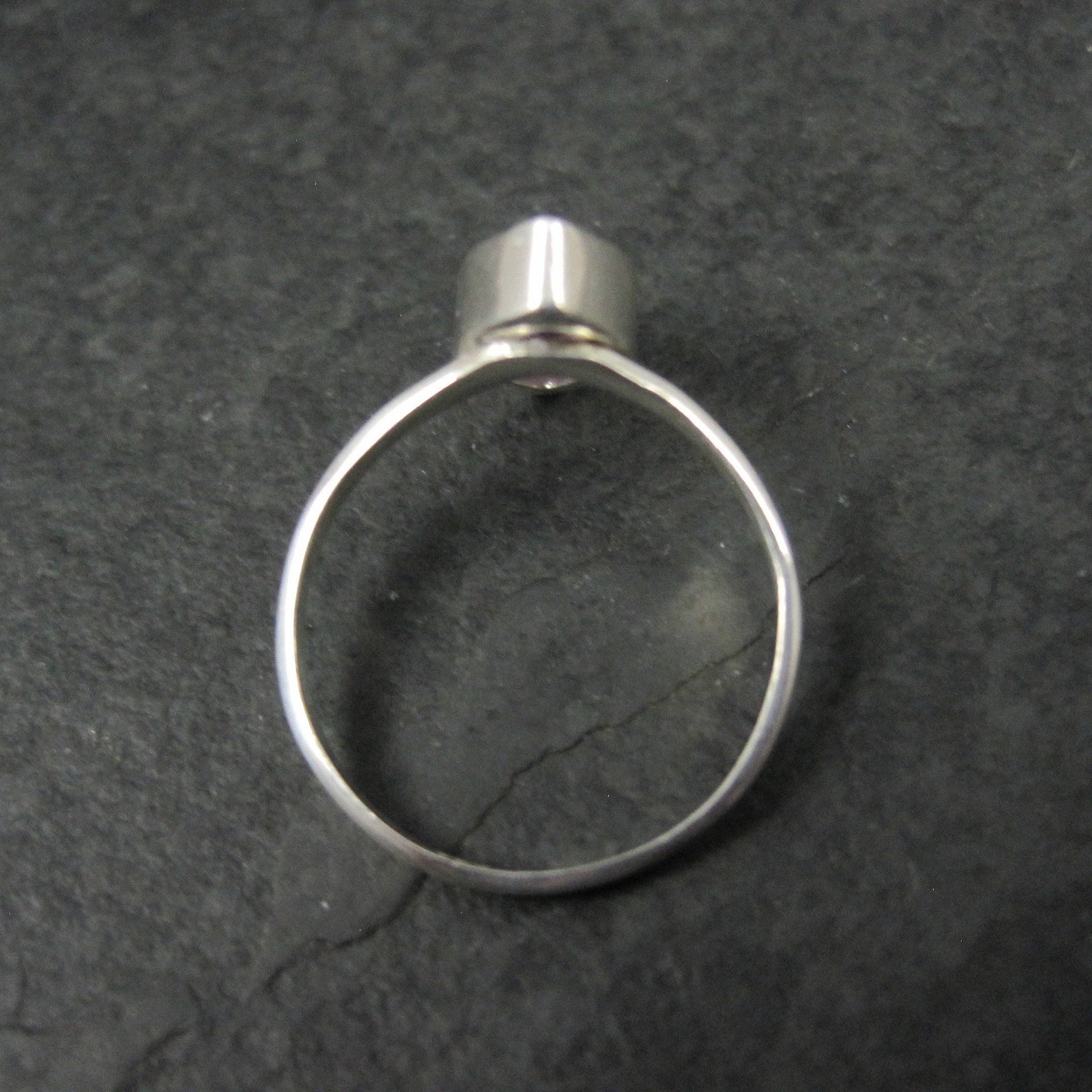 Simple Sterling Marquise Cut Amethyst Ring Size 6.5